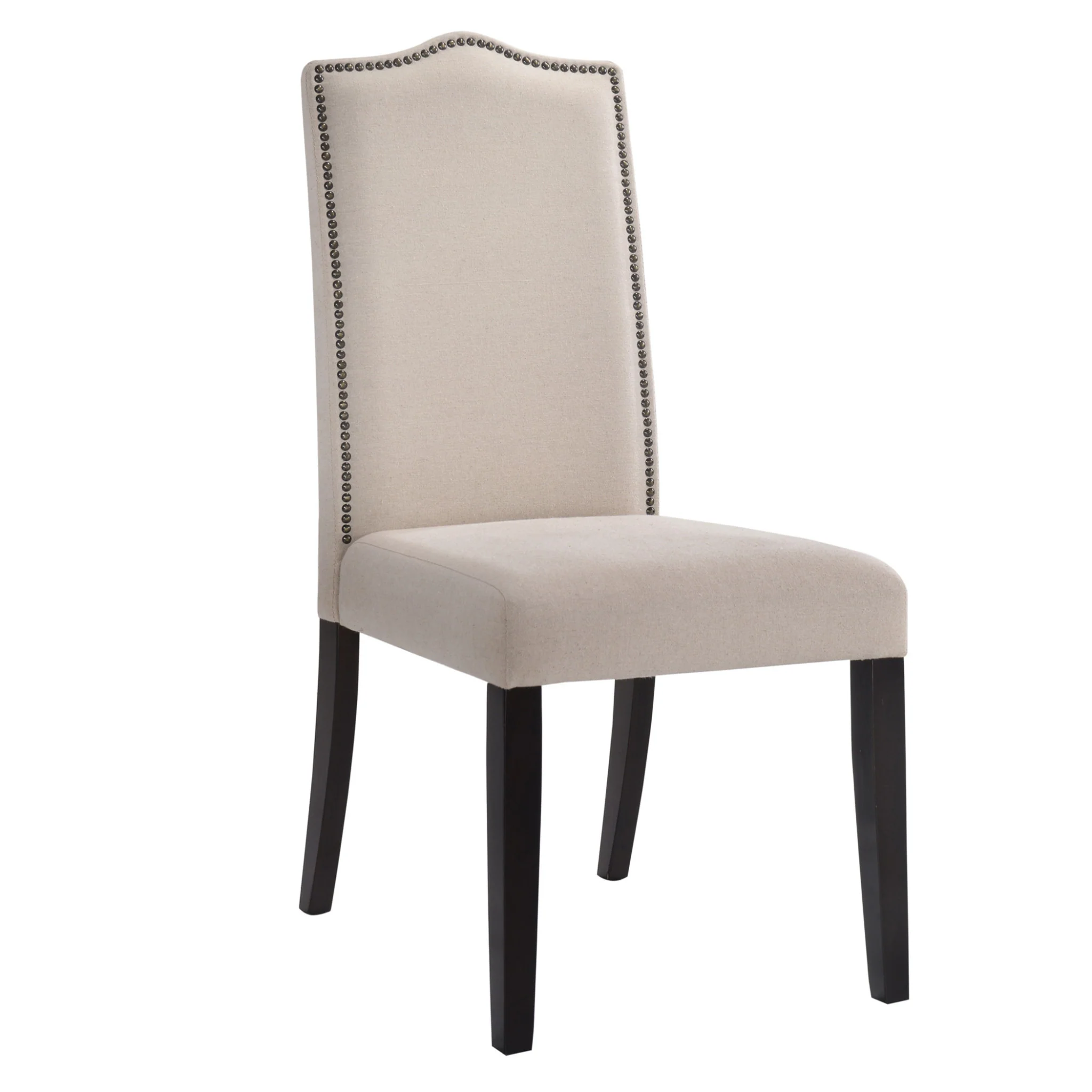 Cream And Espresso Upholstered Linen Dining Parsons Chair By Homeroots - Image 5