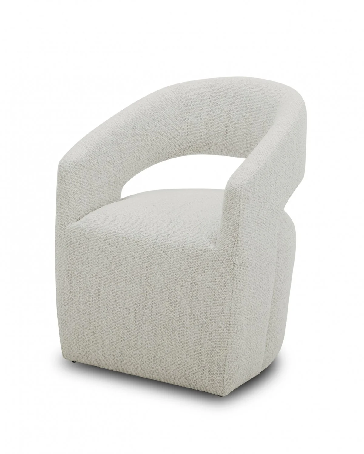 Cream Fabric Arm Chair By Homeroots - Image 3