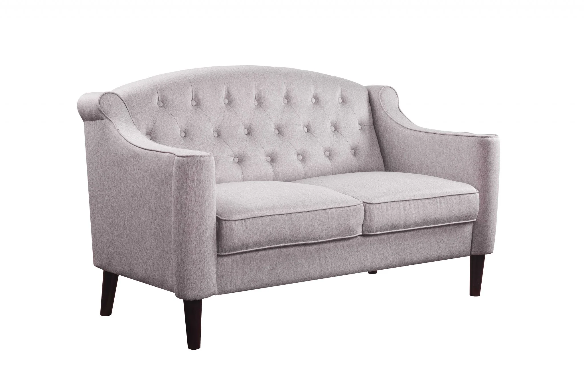 Cream Fabric Loveseat By Homeroots - Image 2