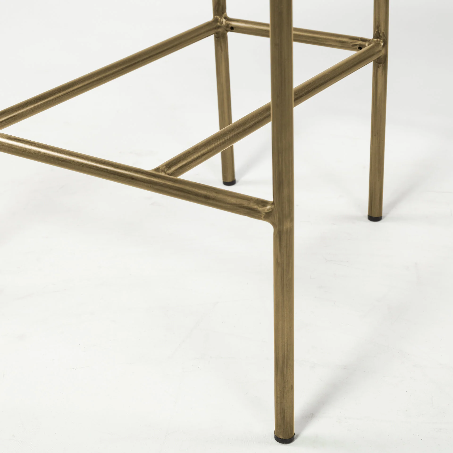 Cream Fabric Seat With Gold Iron Frame Dining Chair By Homeroots - Image 8