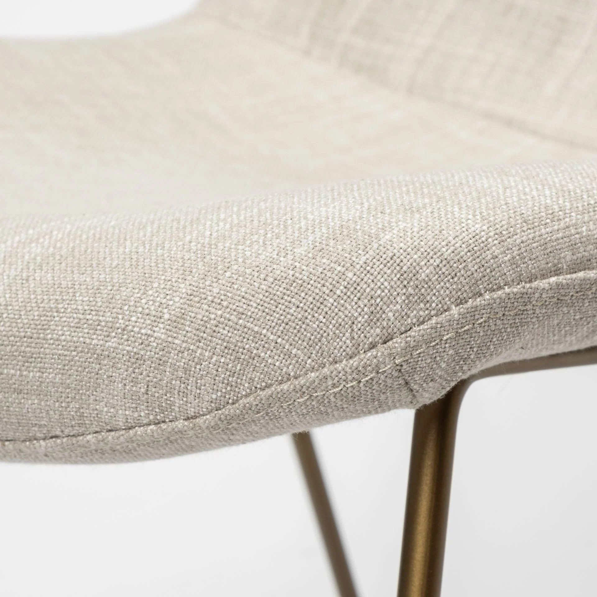 Cream Fabric Seat With Gold Metal Frame Dining Chair By Homeroots - Image 7