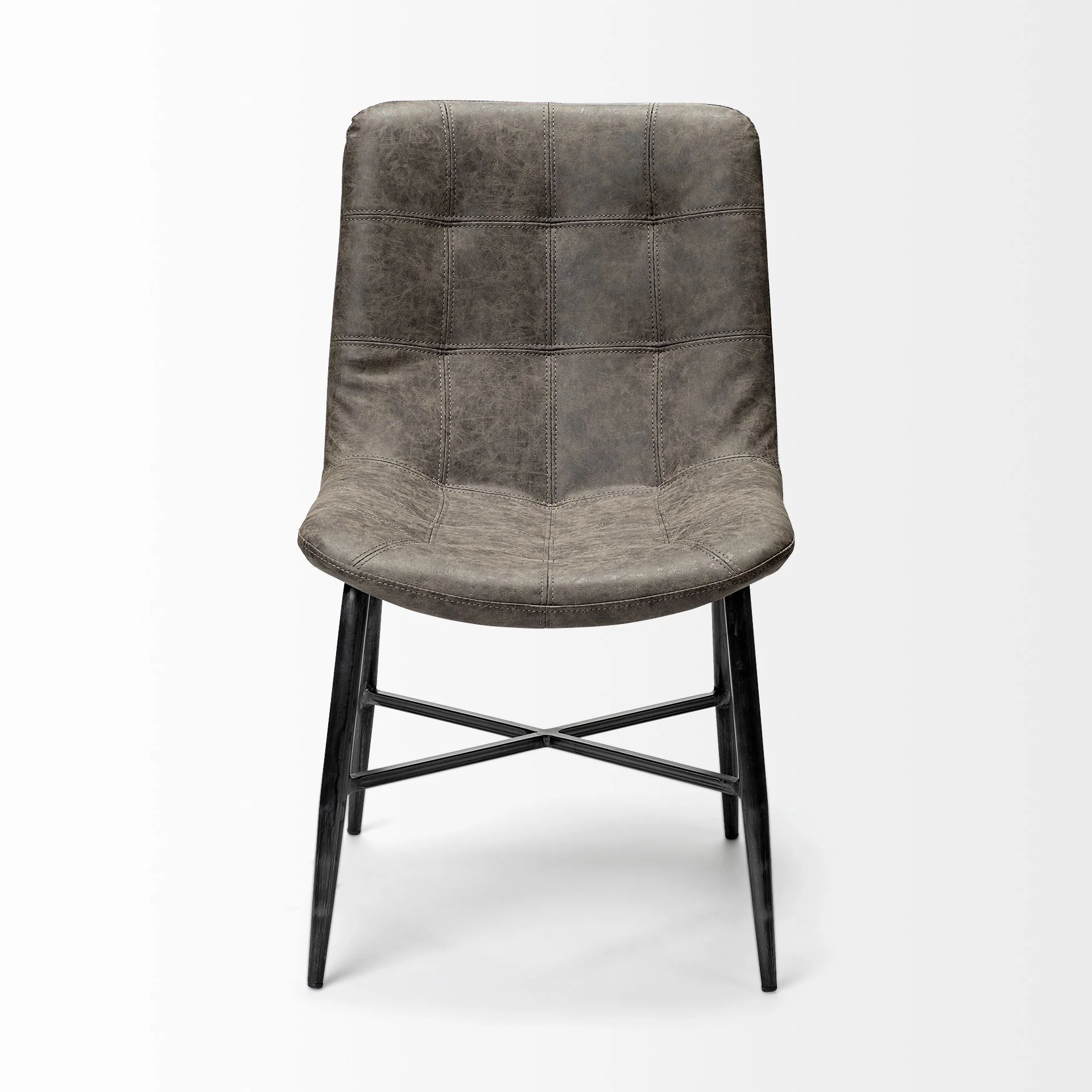 Cream Fabric Wrap With Black Metal Frame Dining Chair By Homeroots - Image 10