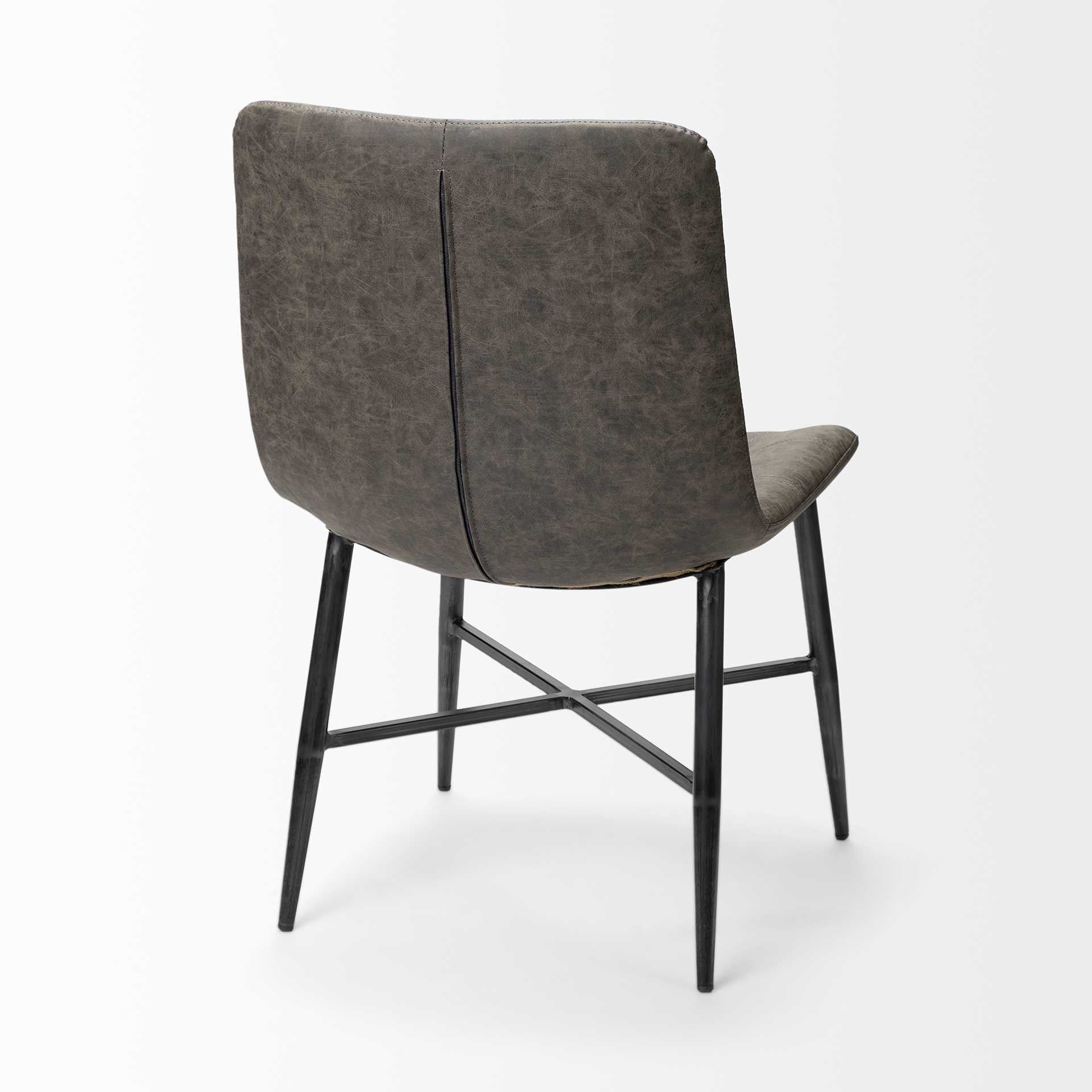 Cream Fabric Wrap With Black Metal Frame Dining Chair By Homeroots - Image 13