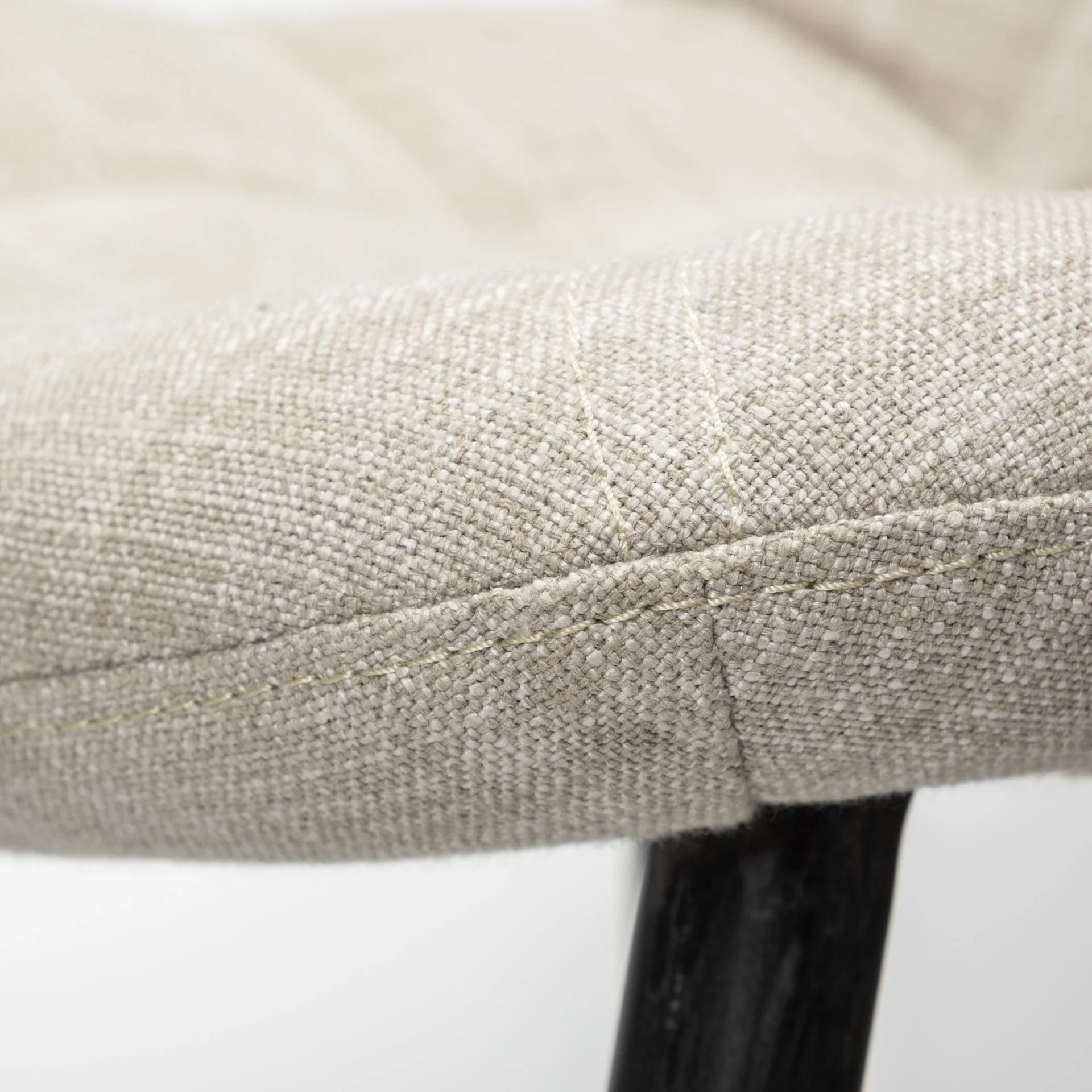 Cream Fabric Wrap With Black Metal Frame Dining Chair By Homeroots - Image 7