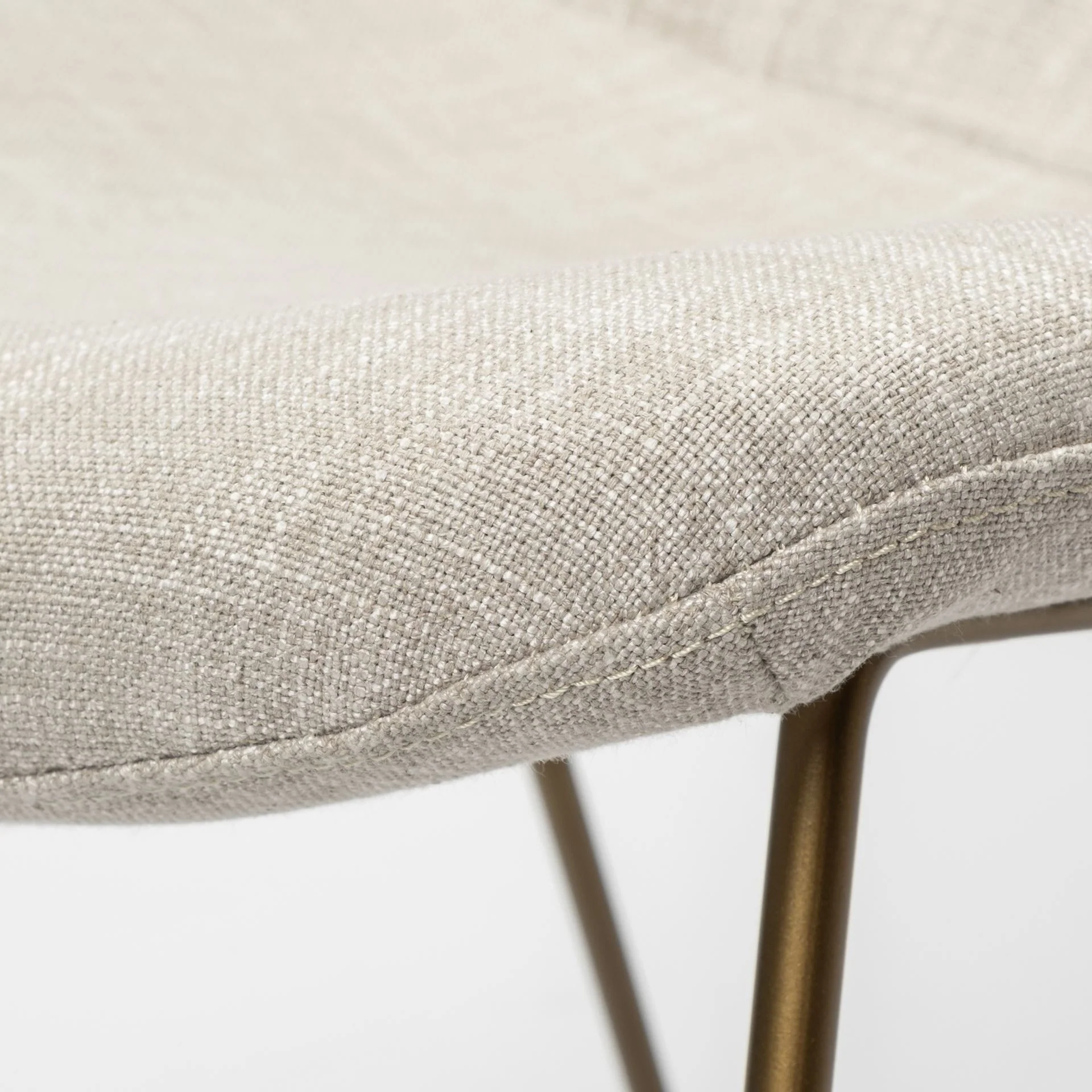 Cream Fabric Wrap With Gold Metal Frame Dining Chair By Homeroots - Image 7