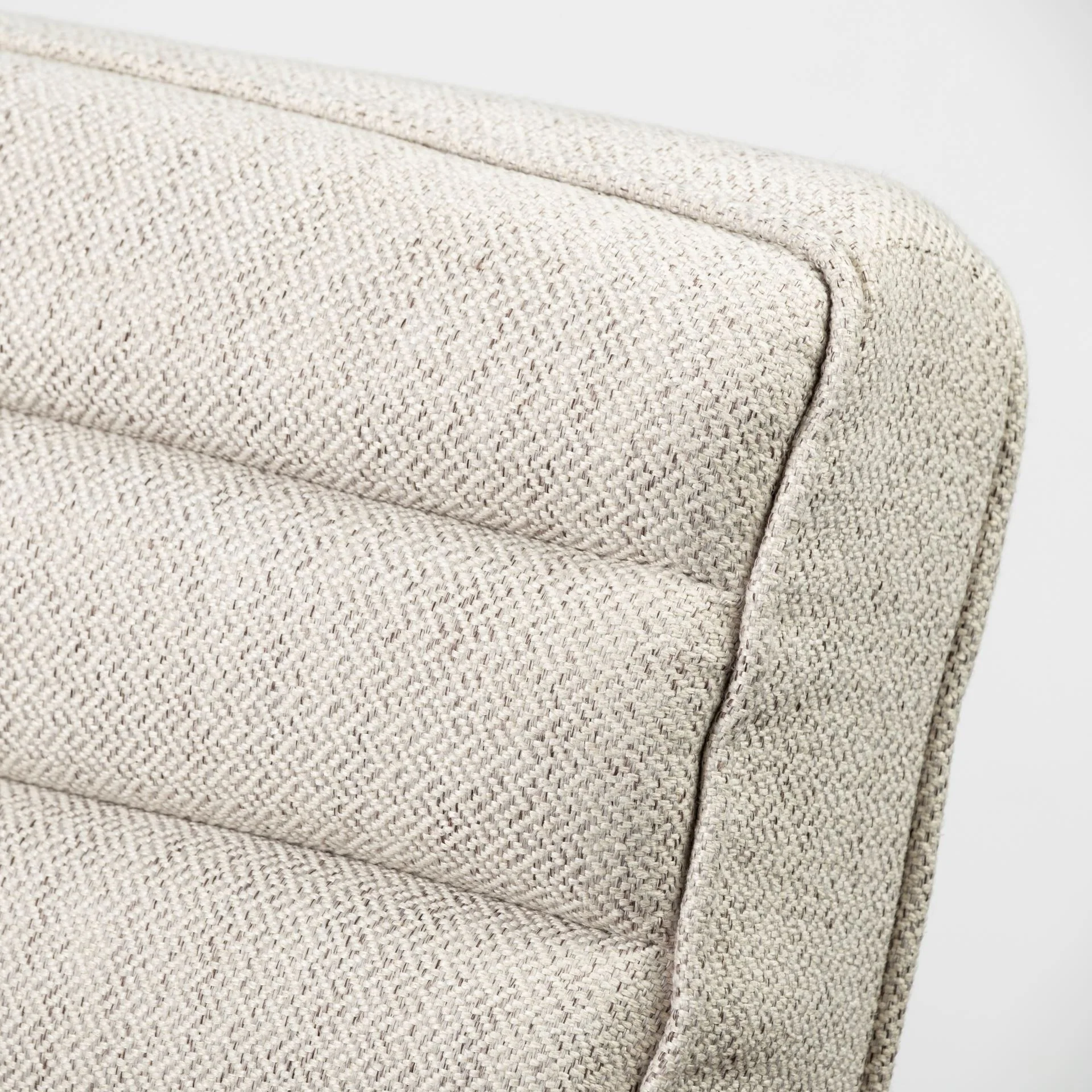 Cream Fabric Wrapped Medium Brown Accent Chair with Wooden Frame By Homeroots - Image 6