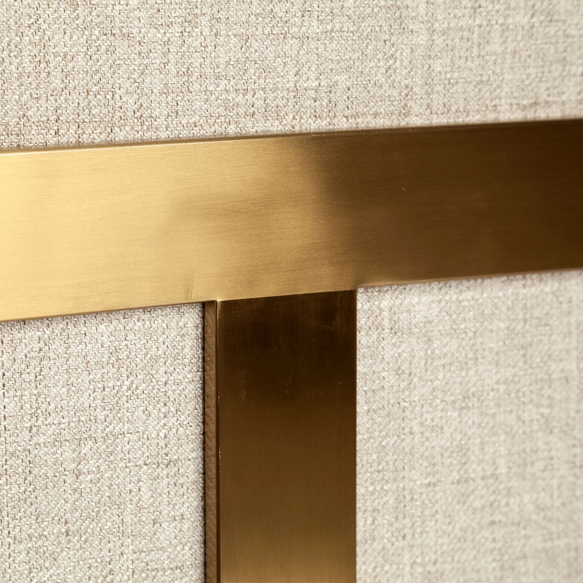 Cream Poly Linen Seat Accent Chair with Gold Stainless Steel Frame By Homeroots - Image 6