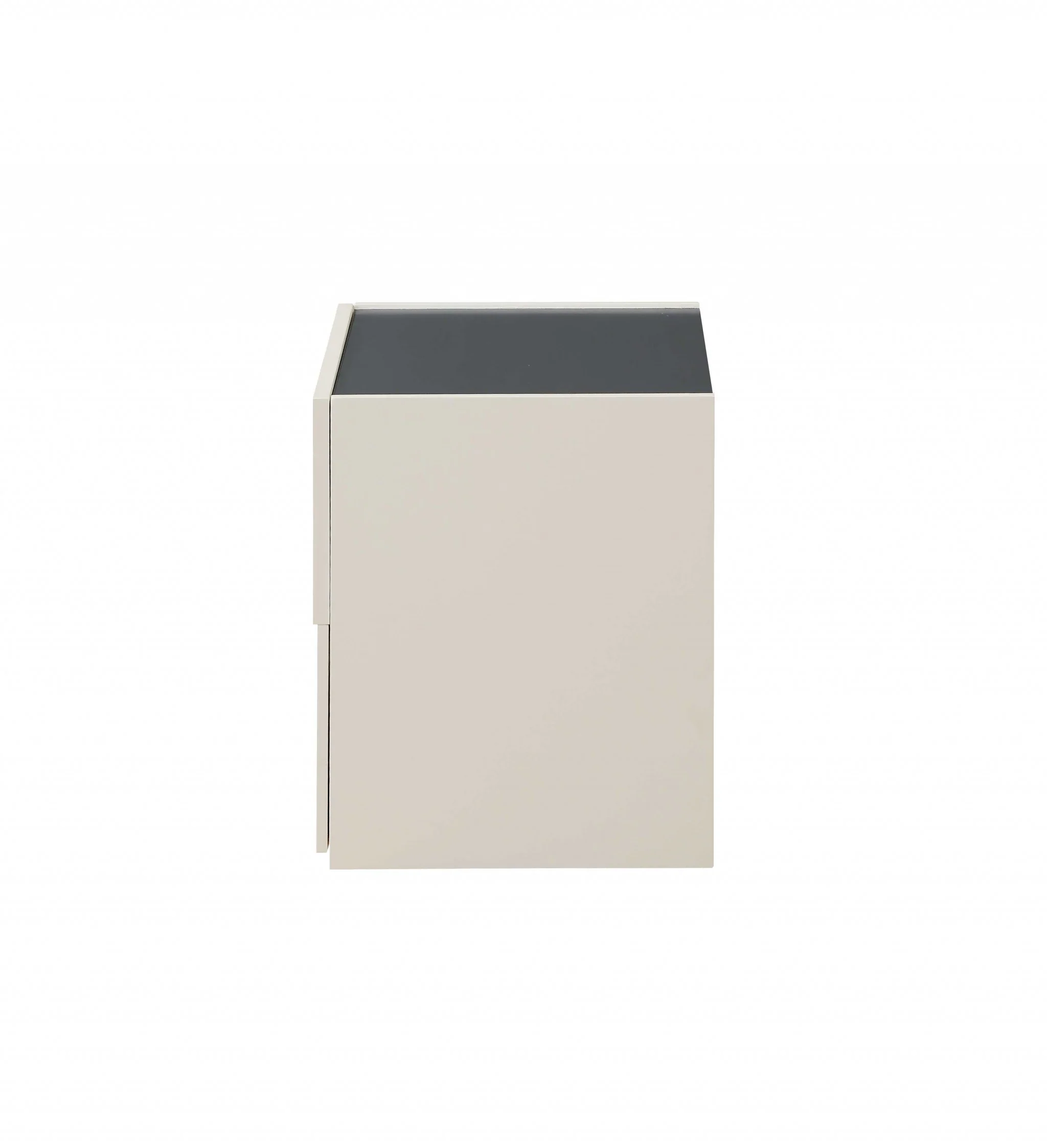 Cream White And Dark Grey Mdf Nightstand By Homeroots - Image 3