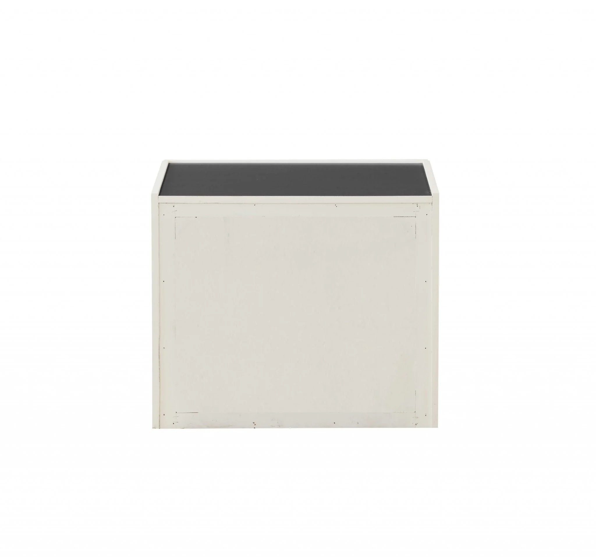 Cream White And Dark Grey Mdf Nightstand By Homeroots - Image 5