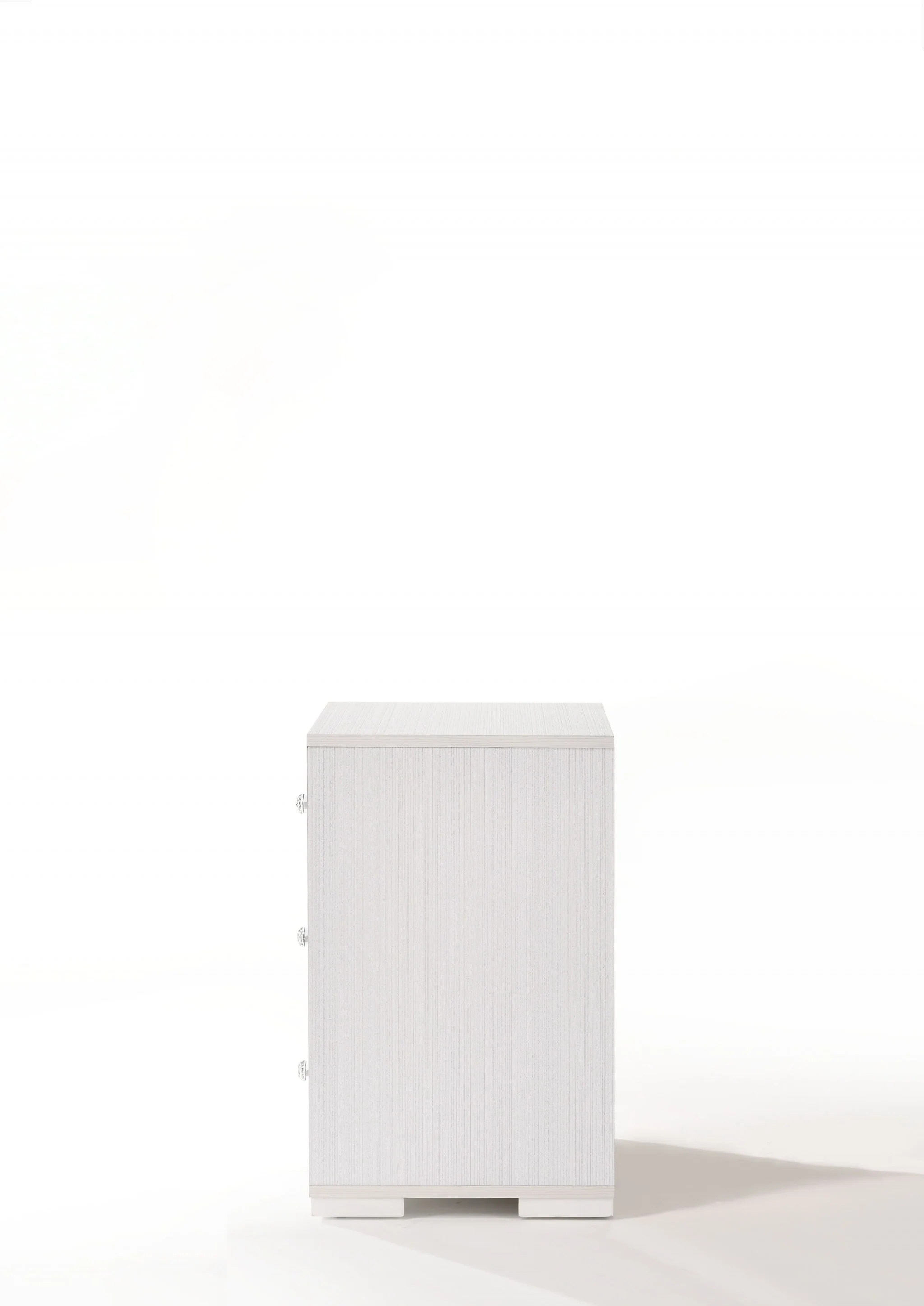 Cream Wood Veneer Paper Nightstand By Homeroots - Image 3