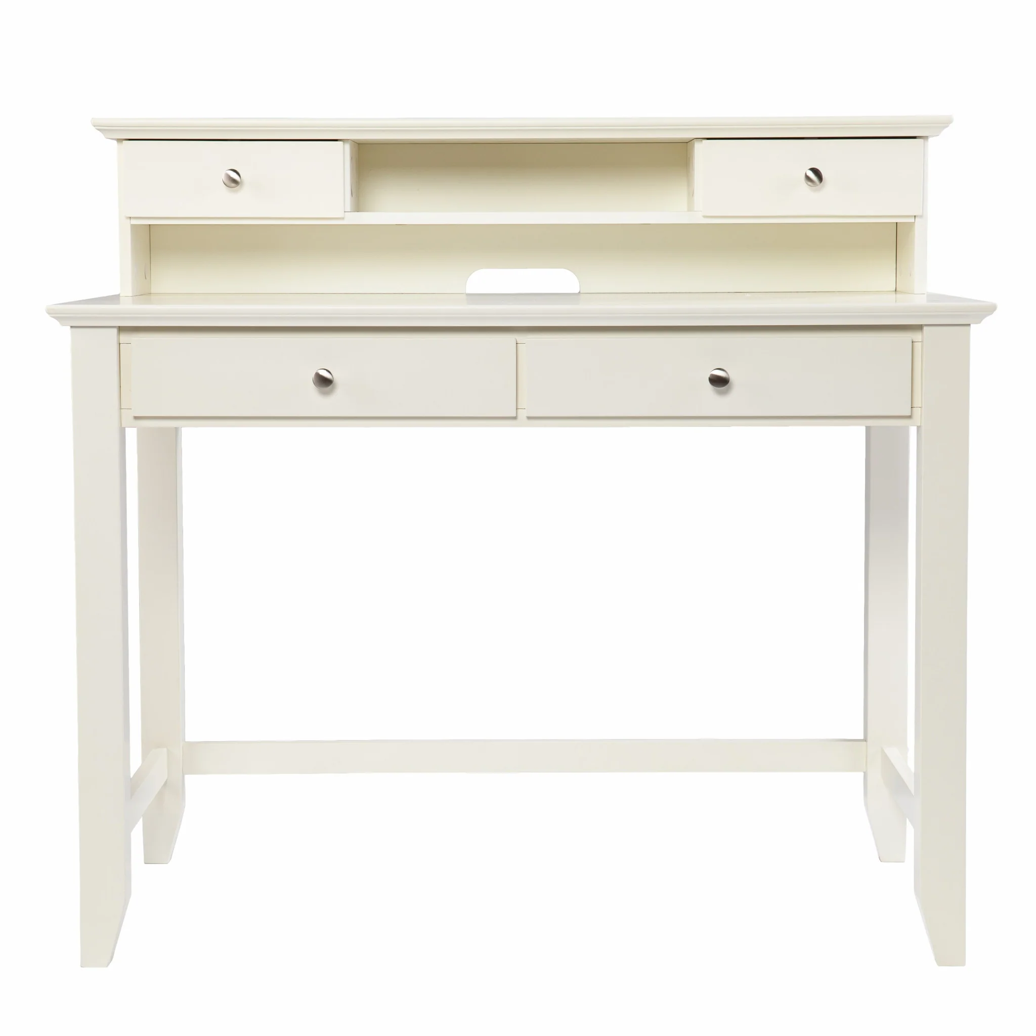 Creamy White Secretary Writing or Computer Desk By Homeroots - Image 4