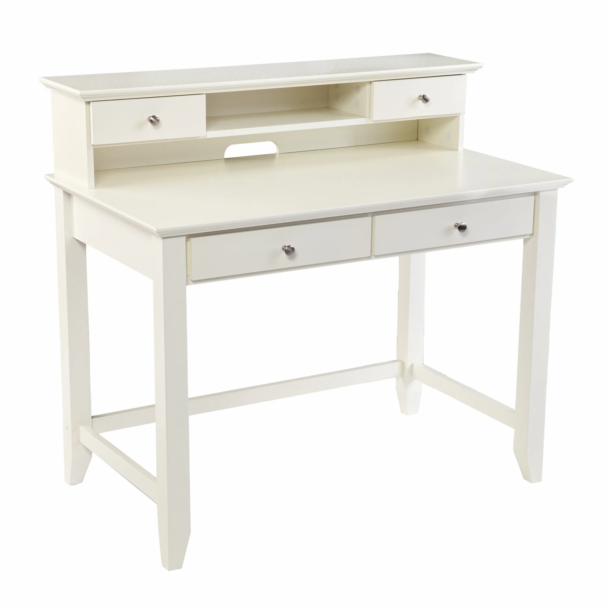 Creamy White Secretary Writing or Computer Desk By Homeroots - Image 5