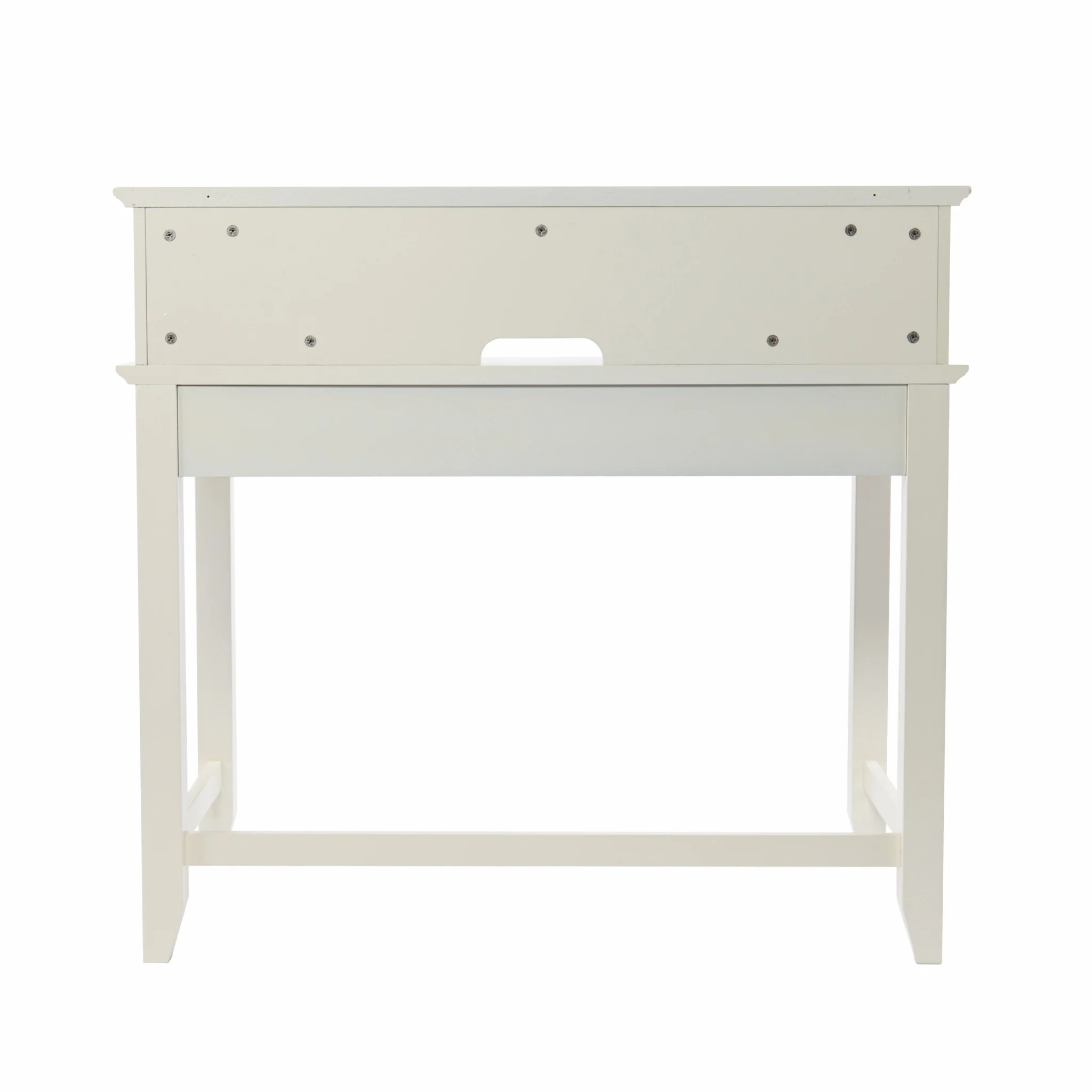 Creamy White Secretary Writing or Computer Desk By Homeroots - Image 7