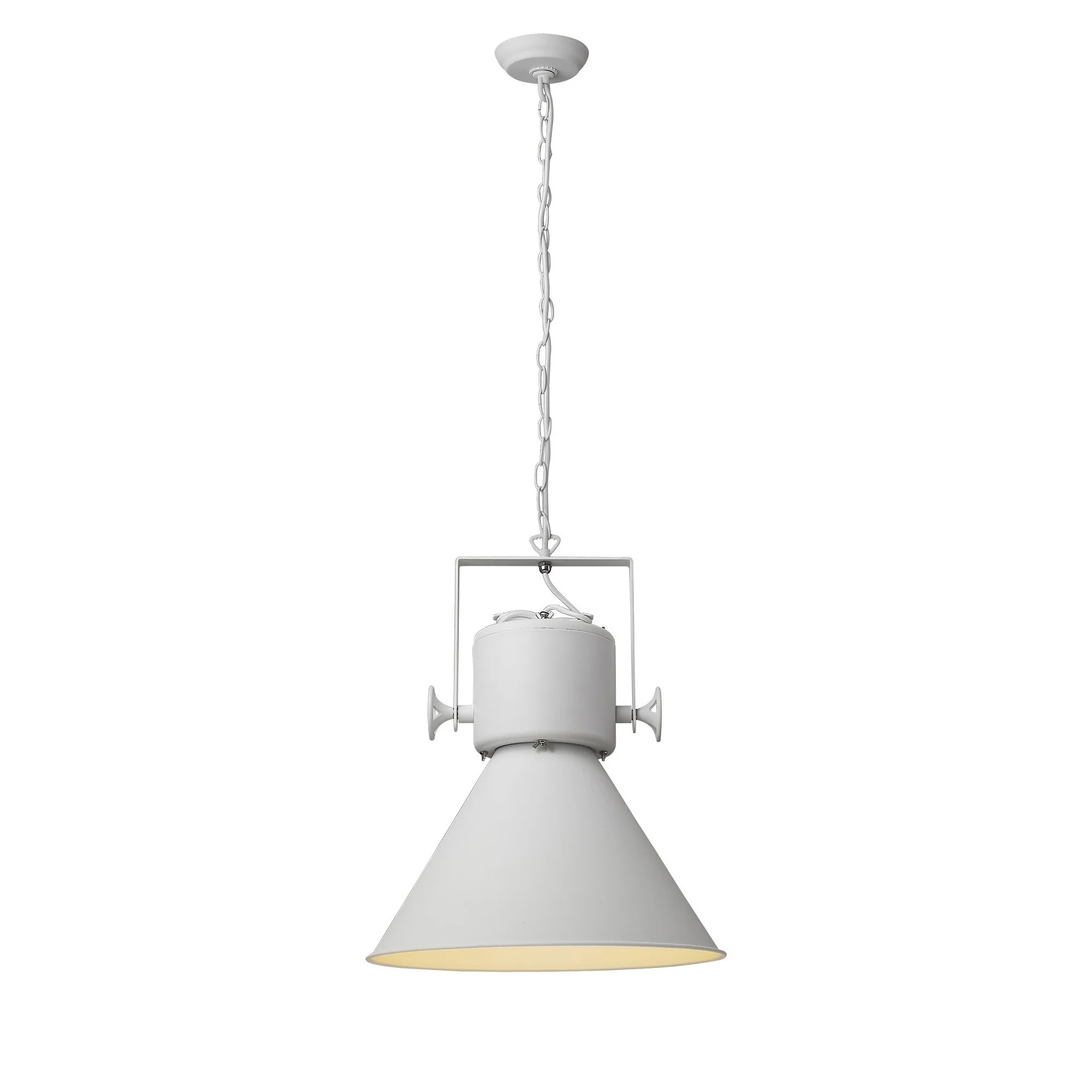 Crew 1-Light White Pendant By Homeroots - Image 3