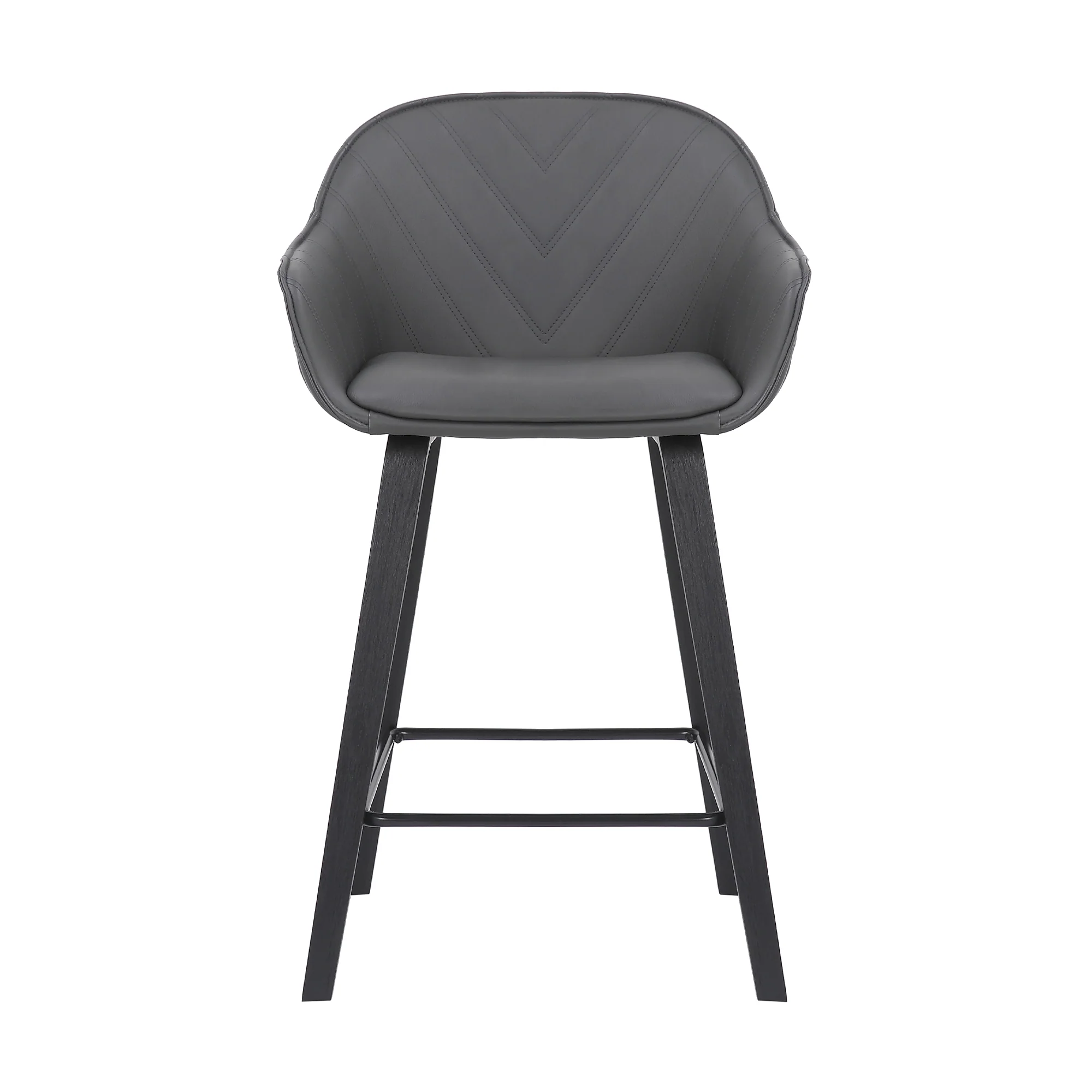 Crimson 26" Faux Leather and Wood Bar and Counter Height Stool By Armen Living - Image 3