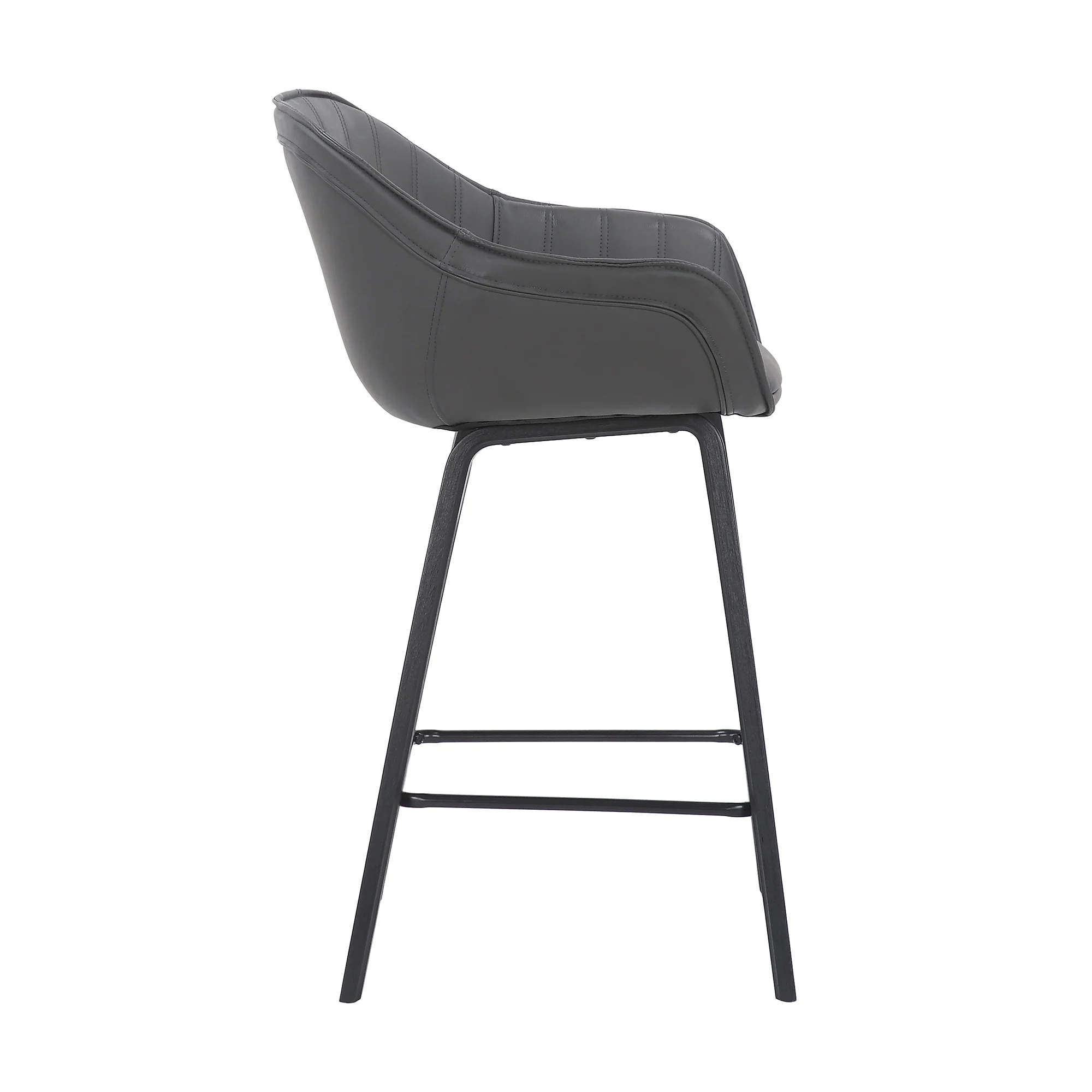 Crimson 26" Faux Leather and Wood Bar and Counter Height Stool By Armen Living - Image 4