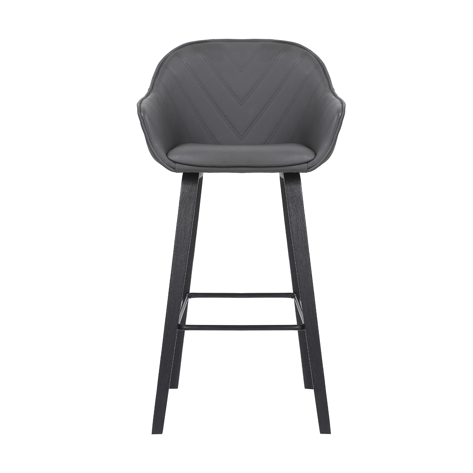 Crimson 30" Faux Leather and Wood Bar and Counter Height Stool By Armen Living - Image 3