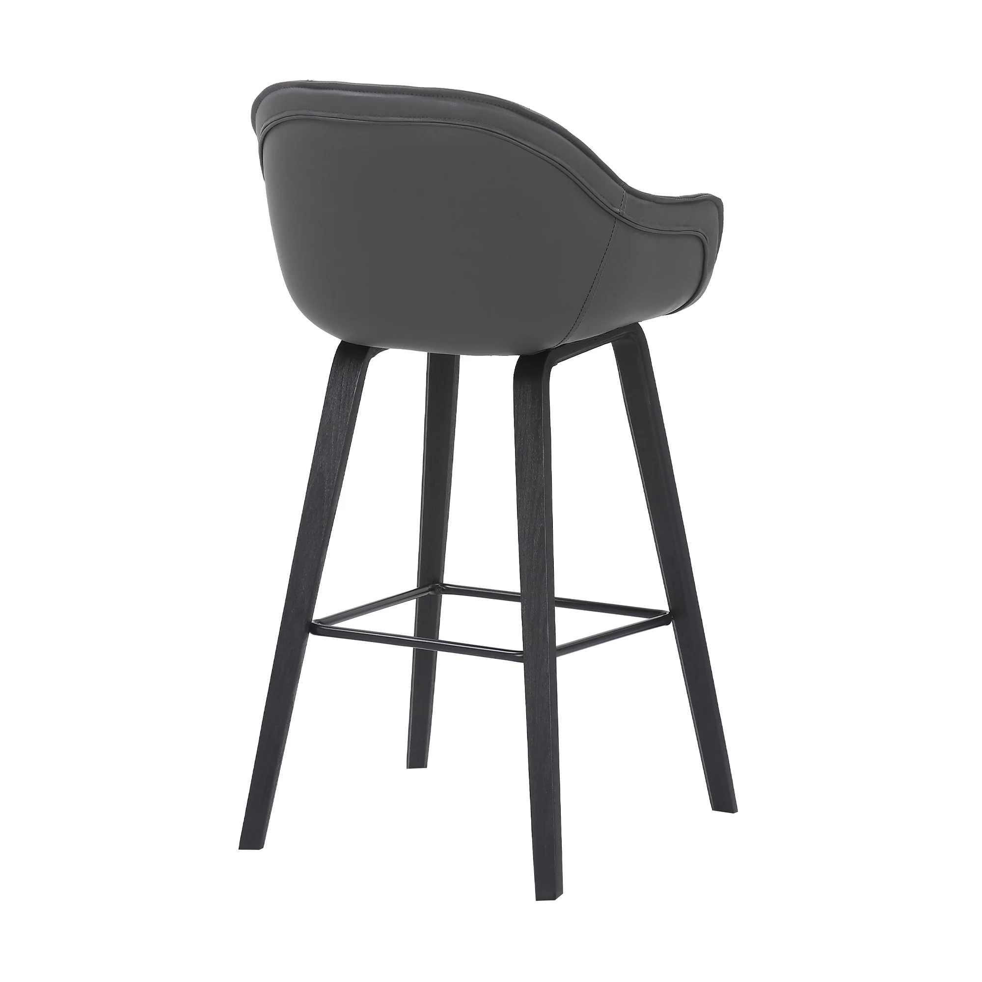 Crimson 30" Faux Leather and Wood Bar and Counter Height Stool By Armen Living - Image 4
