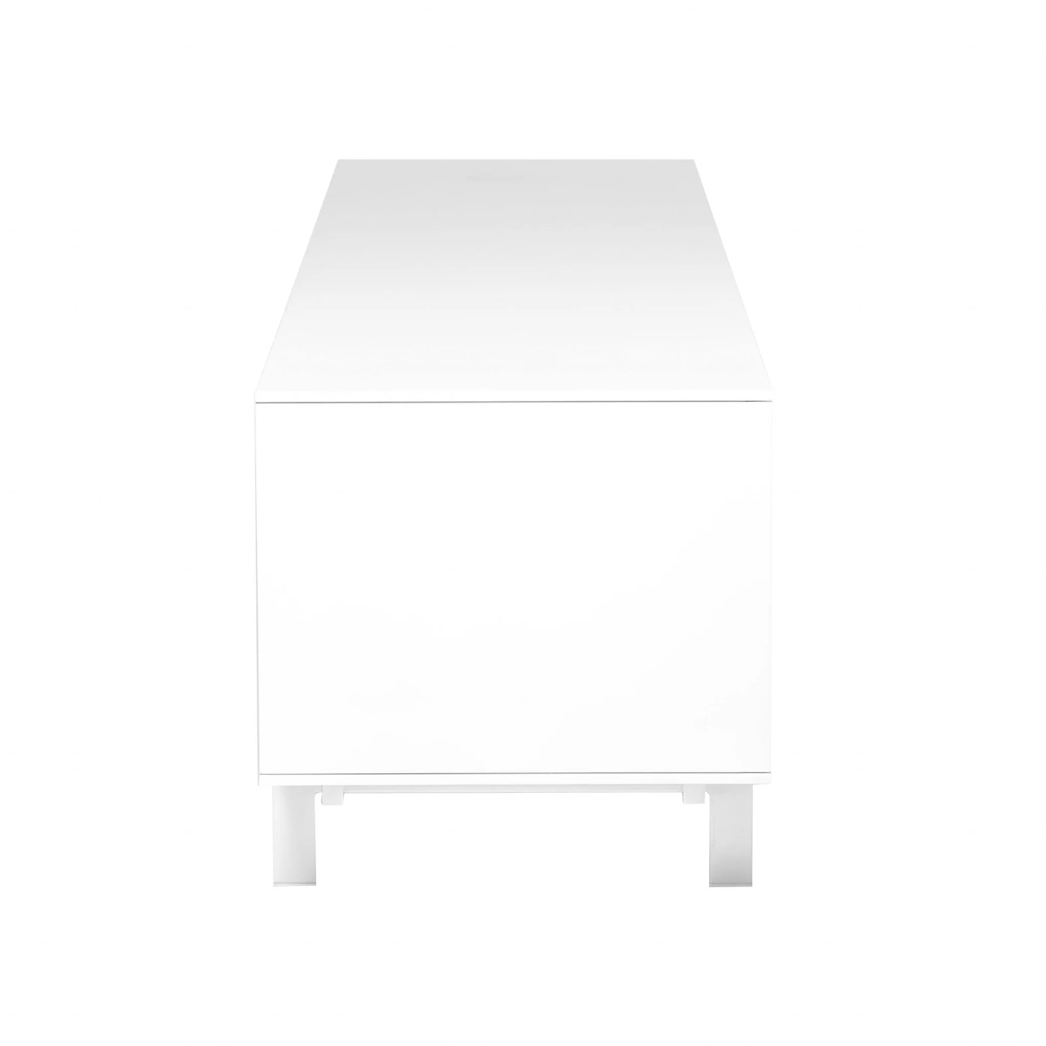 Crisp High Gloss White Lacquer Media TV Stand By Homeroots - Image 3