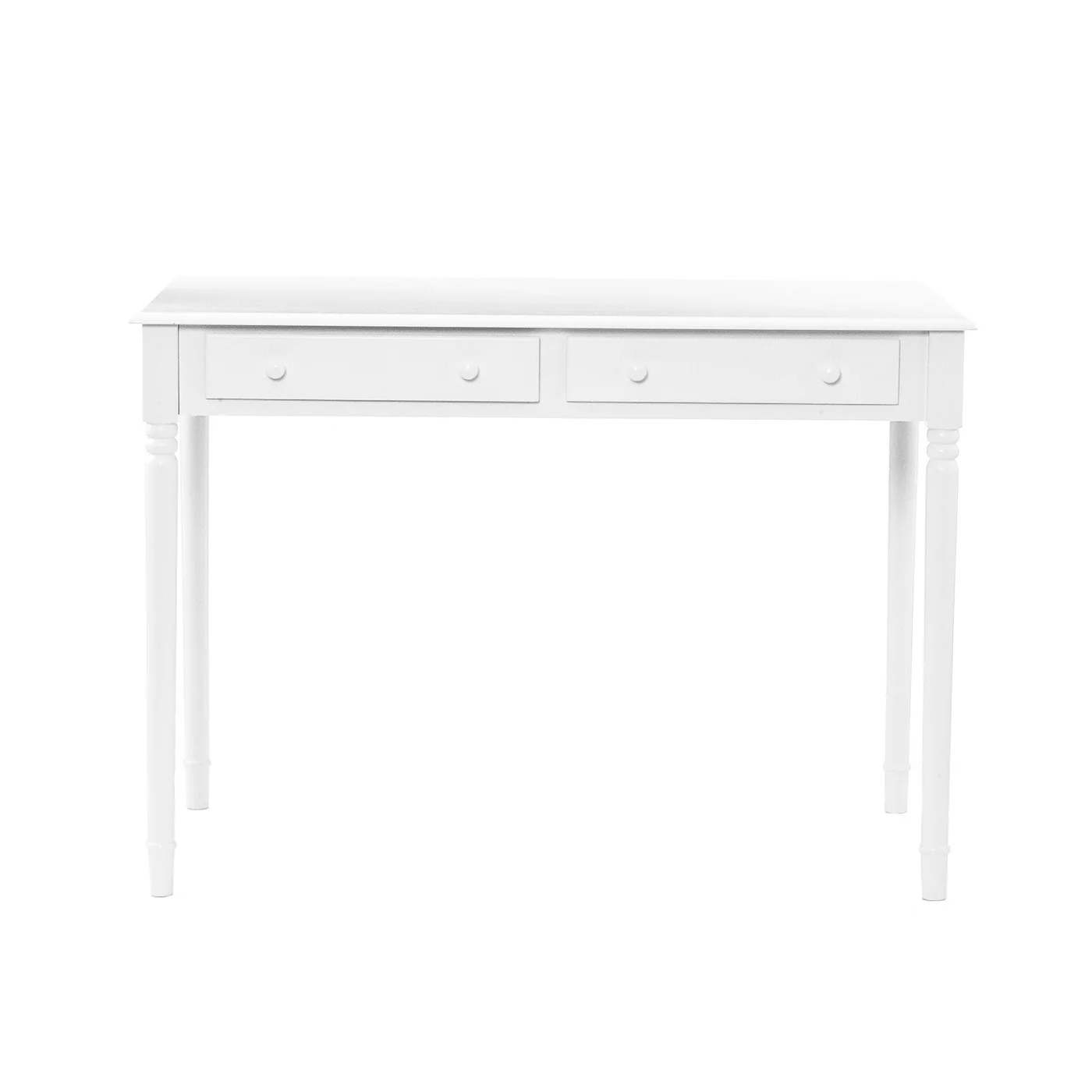 Crisp White Desk with Drawers By Homeroots - Image 4