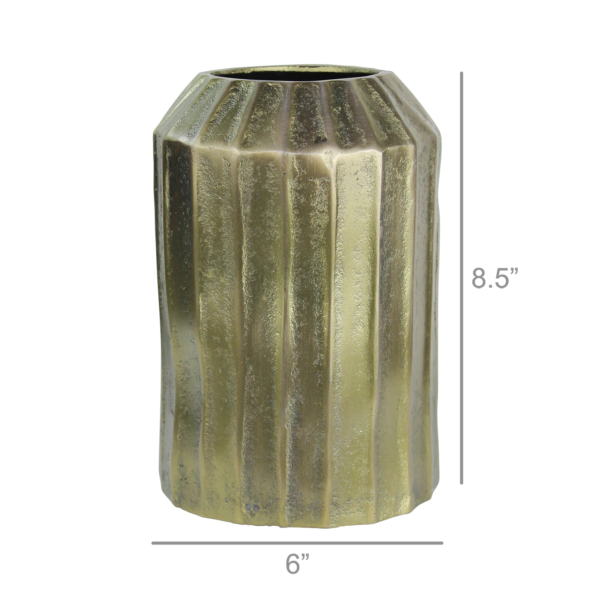 Croft Vase, Brass - Large Set Of 3 By HomArt - Image 2