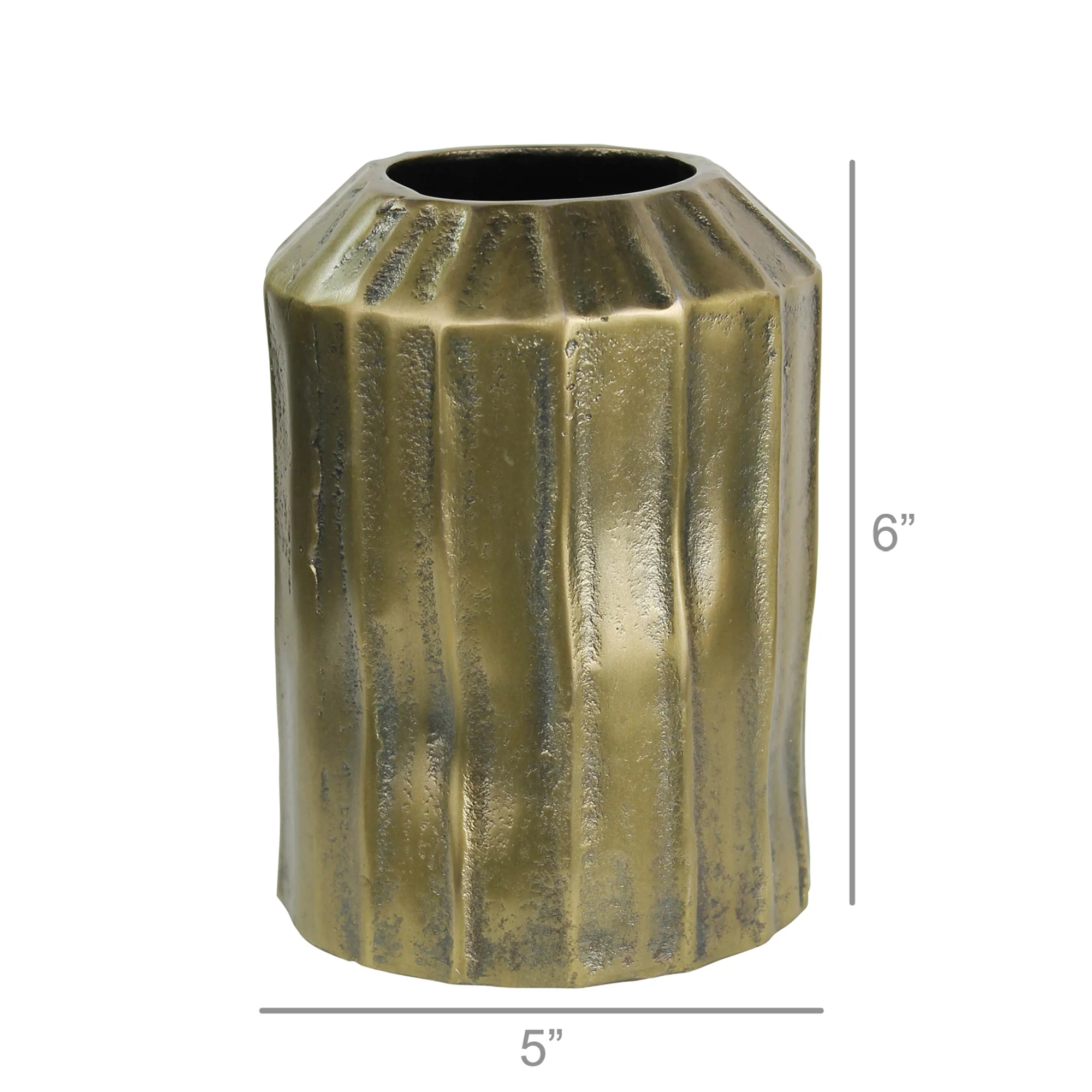 Croft Vase, Brass - Medium Set Of 3 By HomArt - Image 2