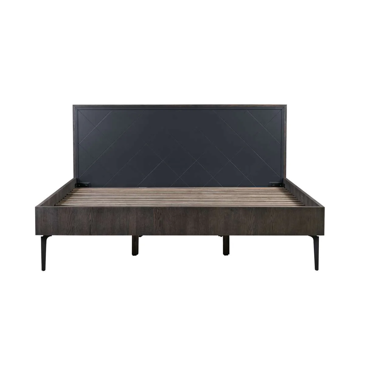 Cross Dark Gray Solid Oak King 3pc Bedroom Set By Armen Living - Image 3