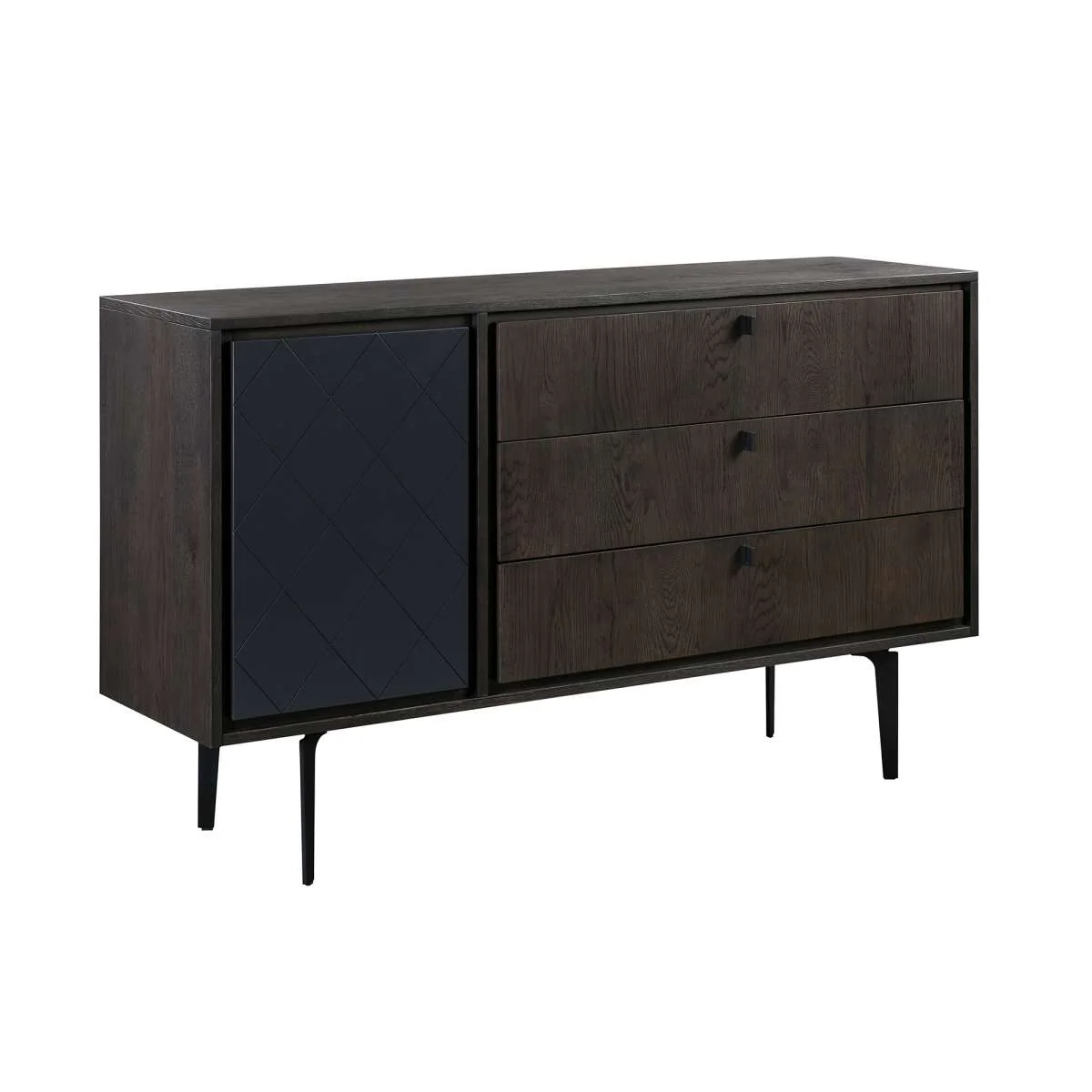 Cross Dark Gray Solid Oak King 4pc Bedroom Set By Armen Living - Image 4