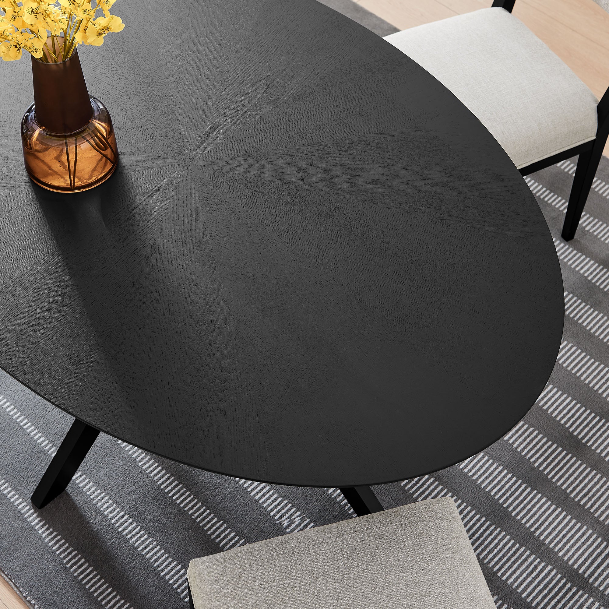 Crossroads 63" Oval Wood Dining Table by Modway - Image 6