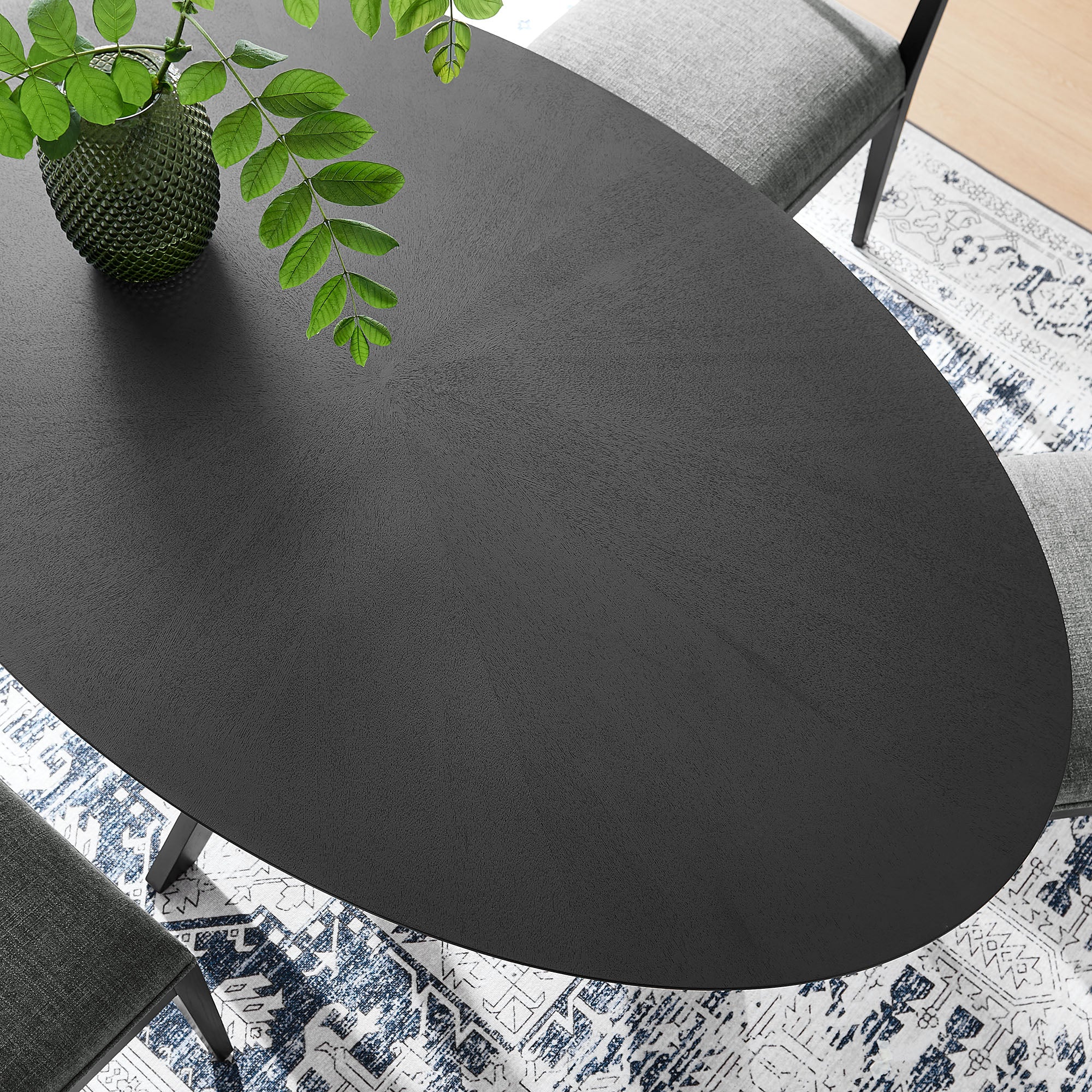 Crossroads 71" Oval Wood Dining Table by Modway - Image 6