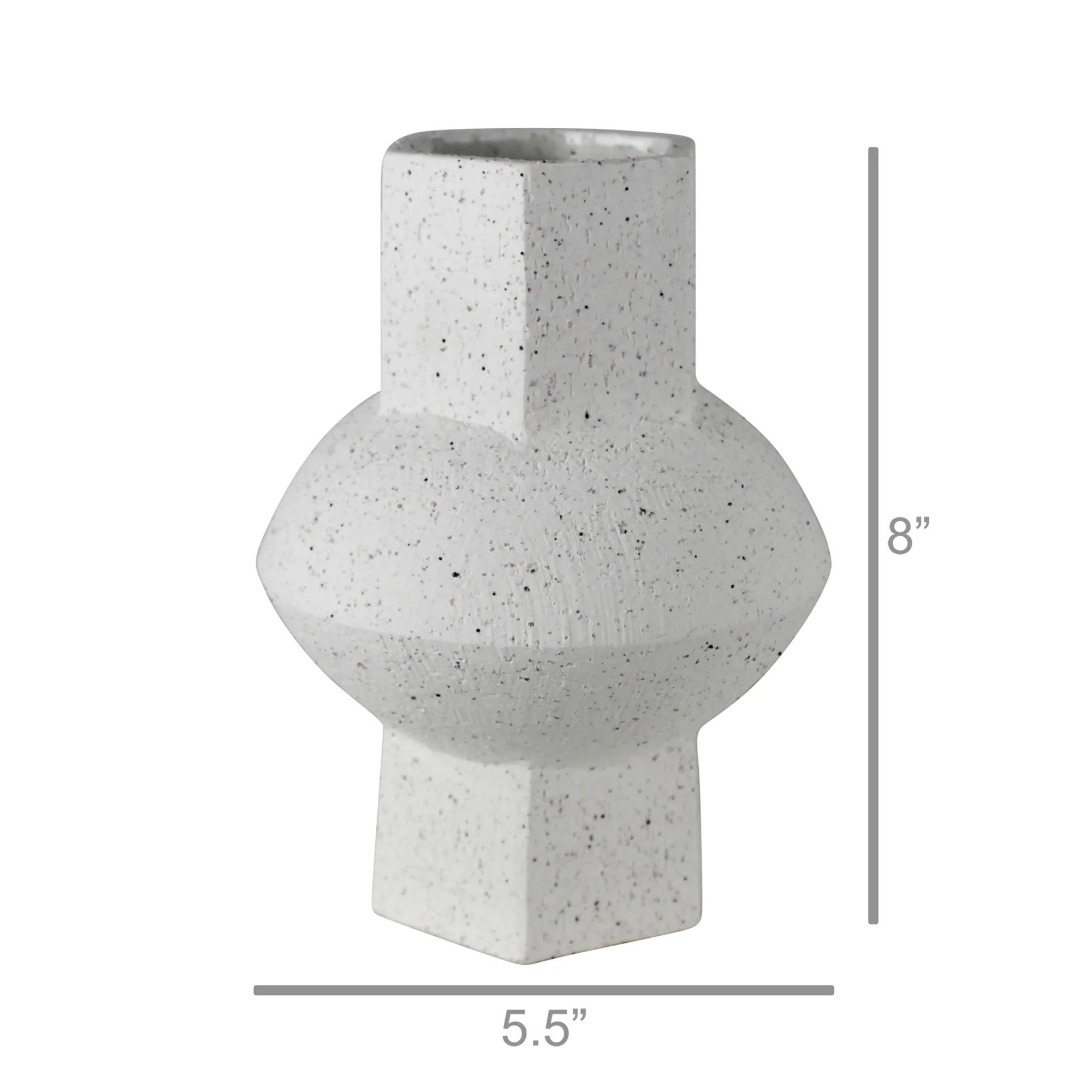 Cruz Vase - Hexagon, White By HomArt - Image 2