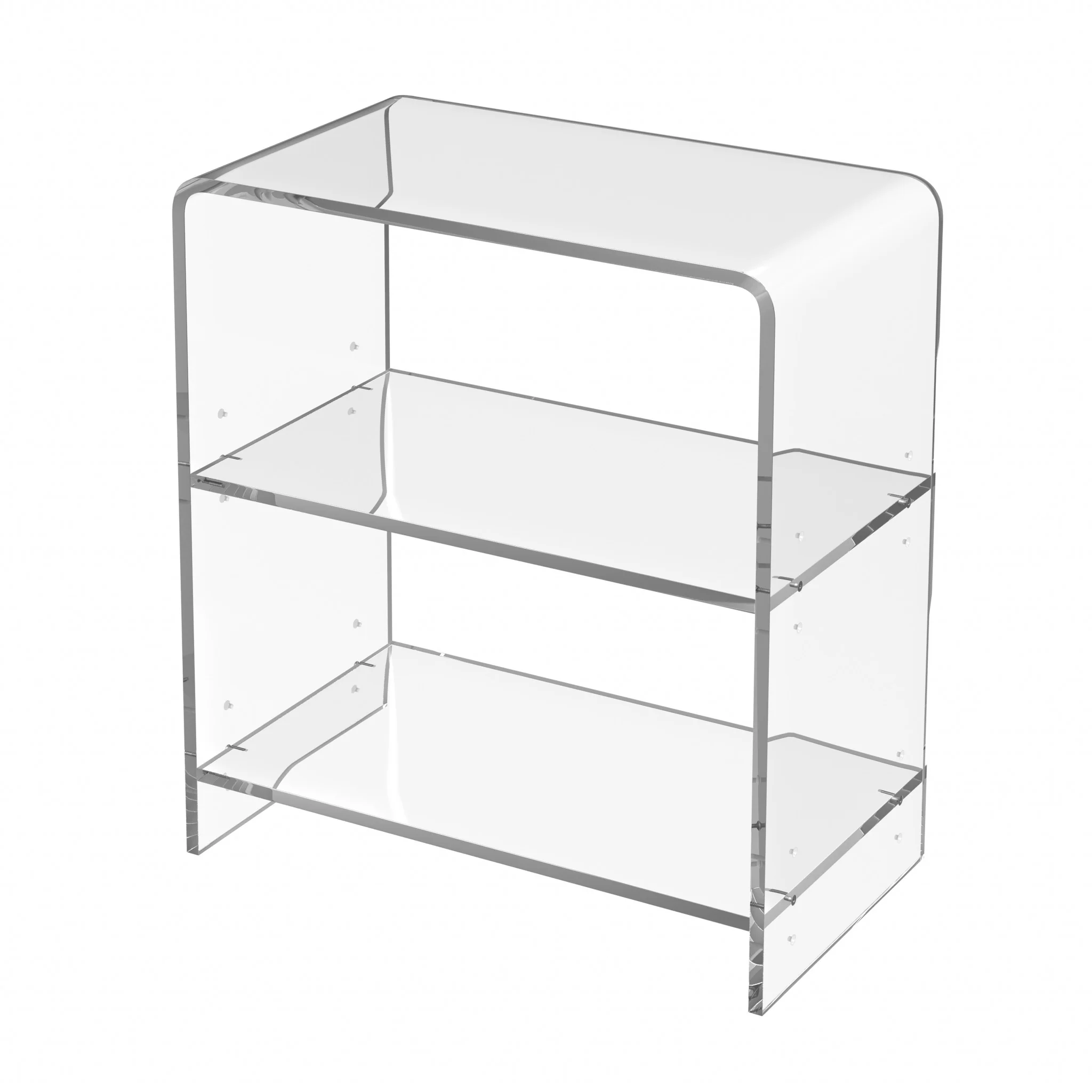 Crystal Clear Acrylic Bookcase By Homeroots - Image 2
