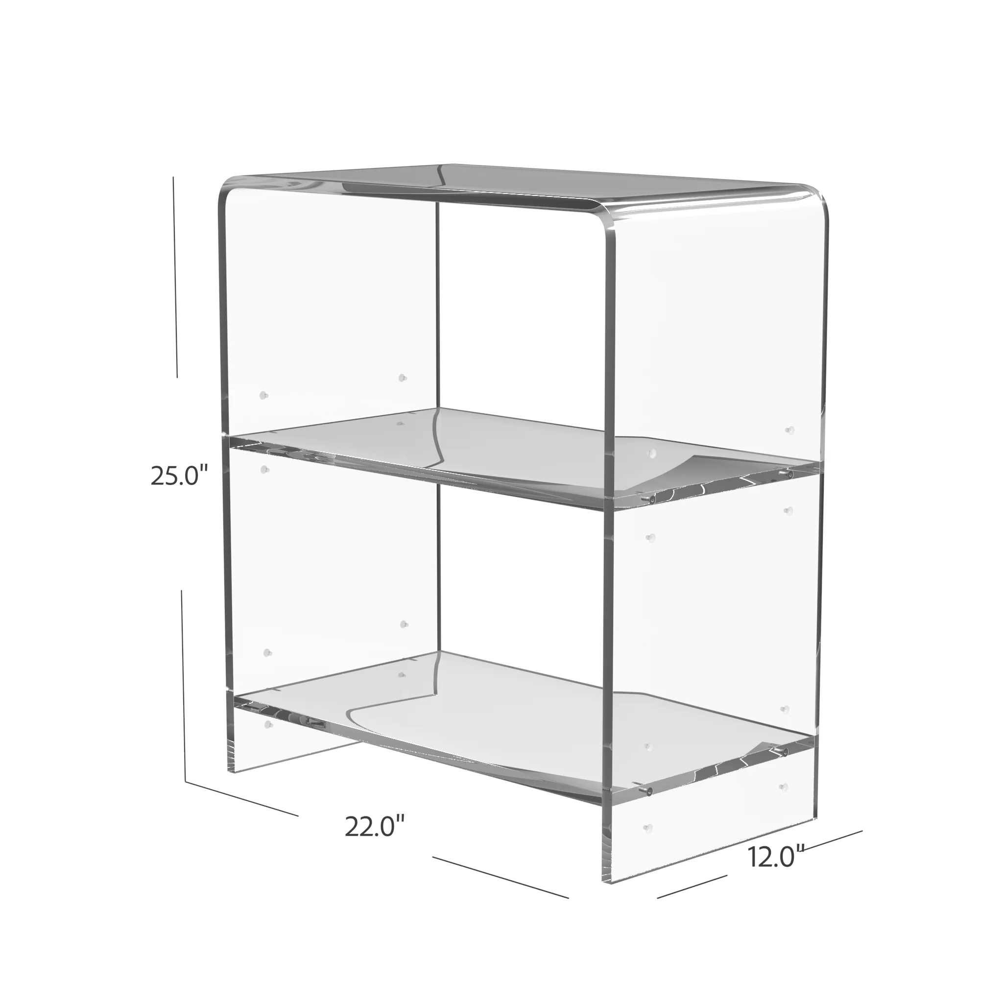 Crystal Clear Acrylic Bookcase By Homeroots - Image 5