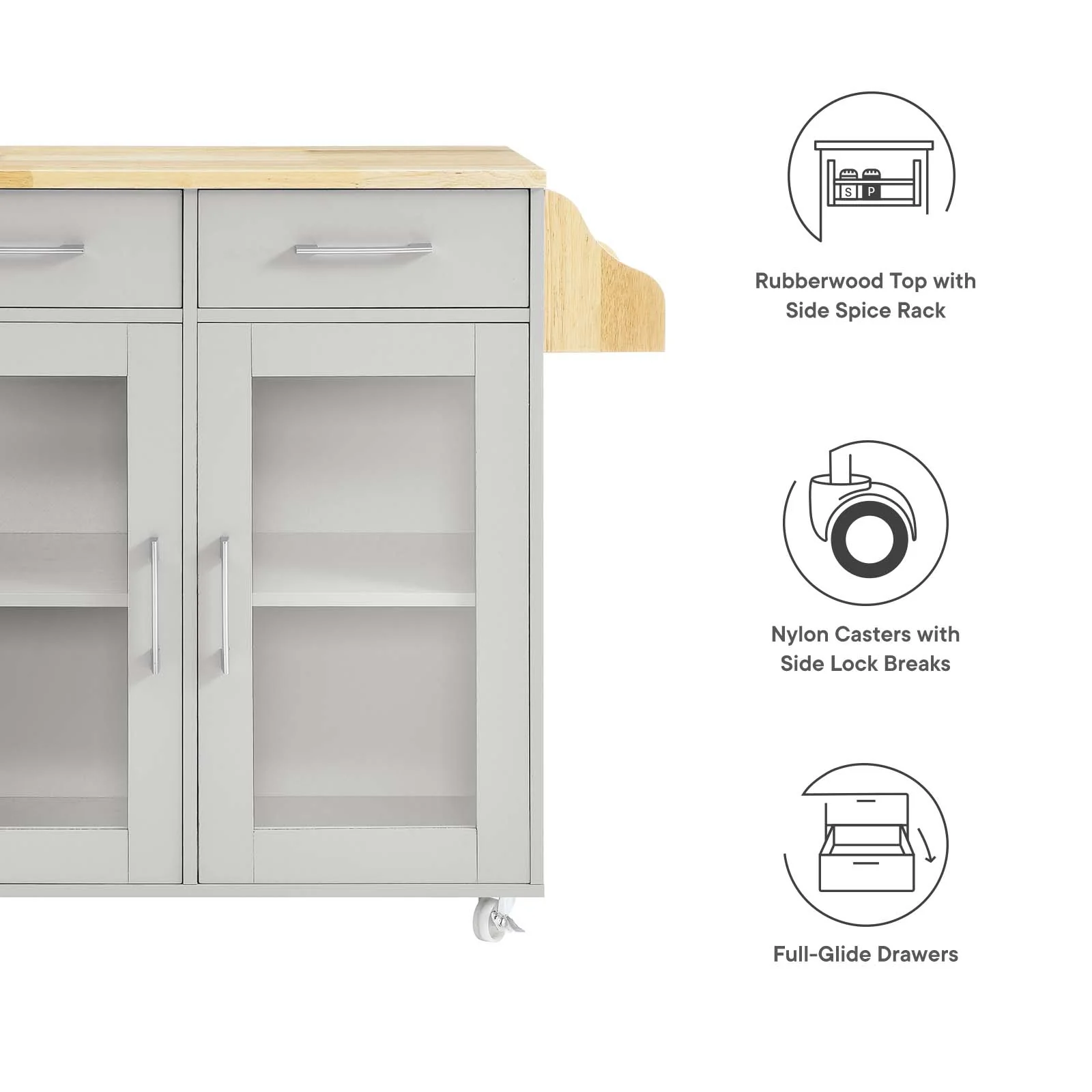 Cuisine Kitchen Cart By Modway - EEI-6276 - Image 22
