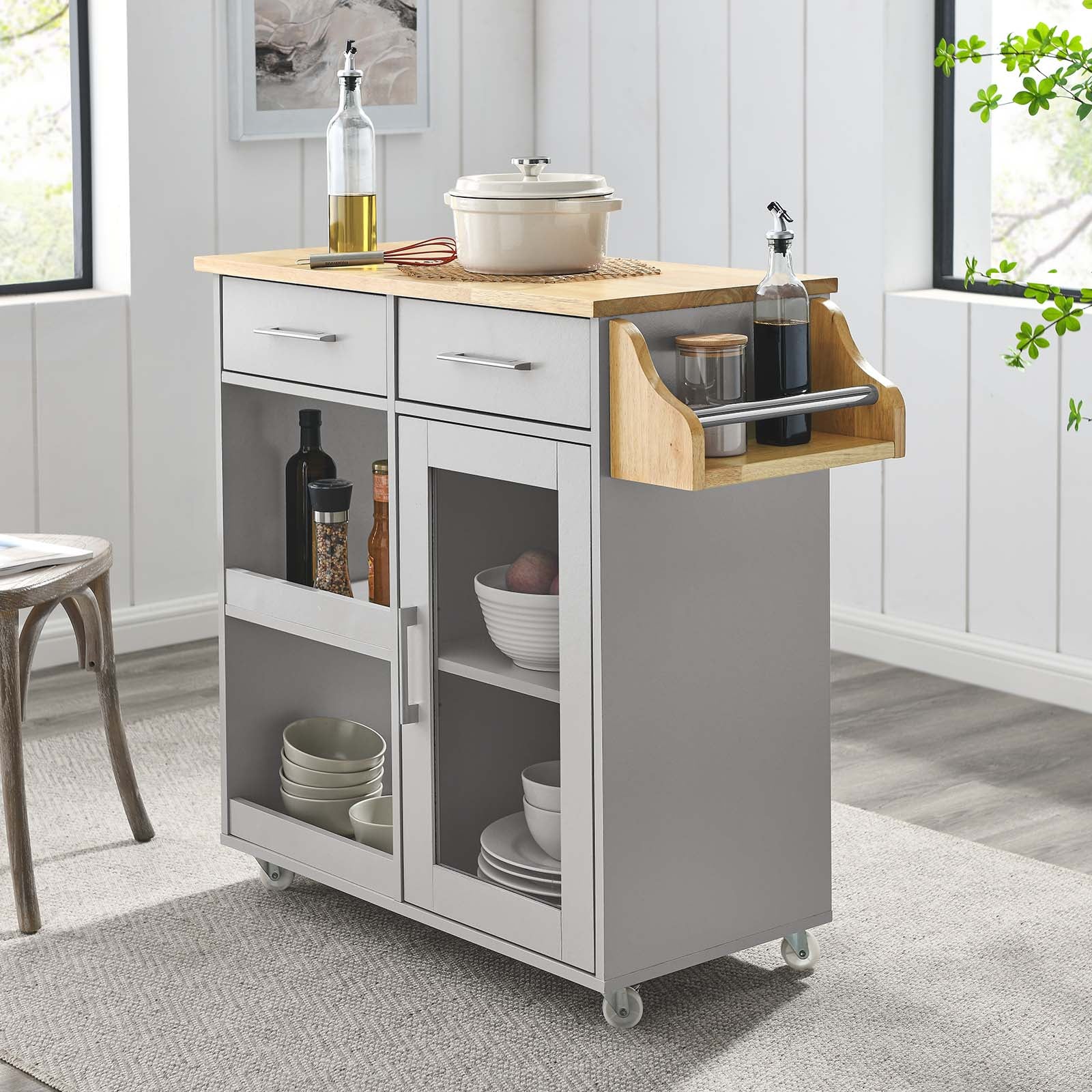 Culinary Kitchen Cart With Spice Rack By Modway - EEI-6277 - Image 12