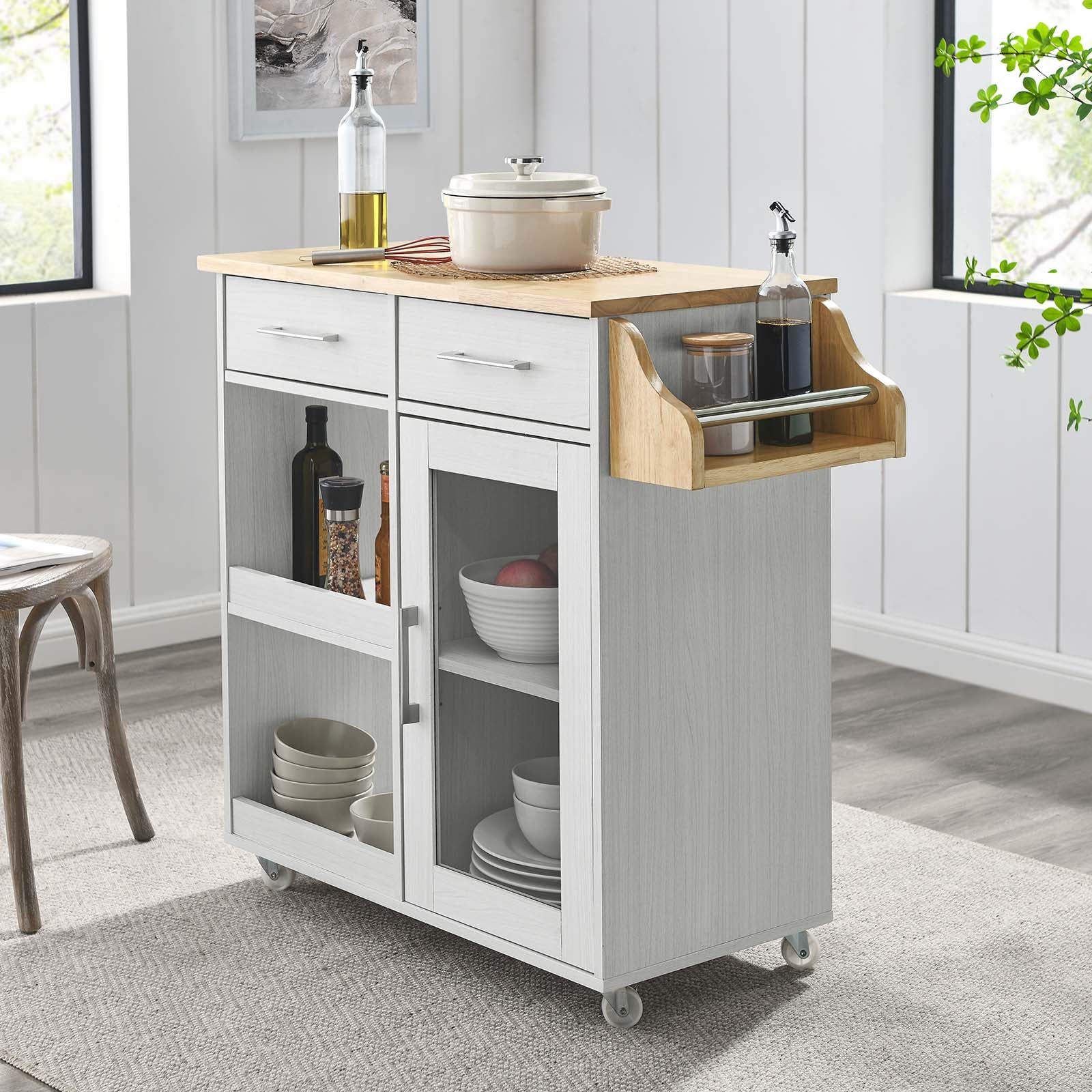 Culinary Kitchen Cart With Spice Rack By Modway - EEI-6277 - Image 34