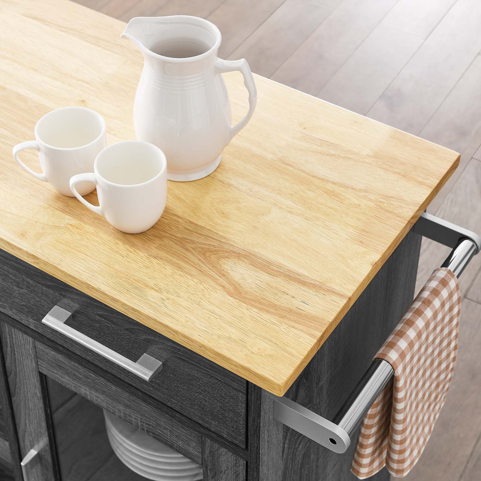 Culinary Kitchen Cart With Towel Bar By Modway - EEI-6275 - Image 10