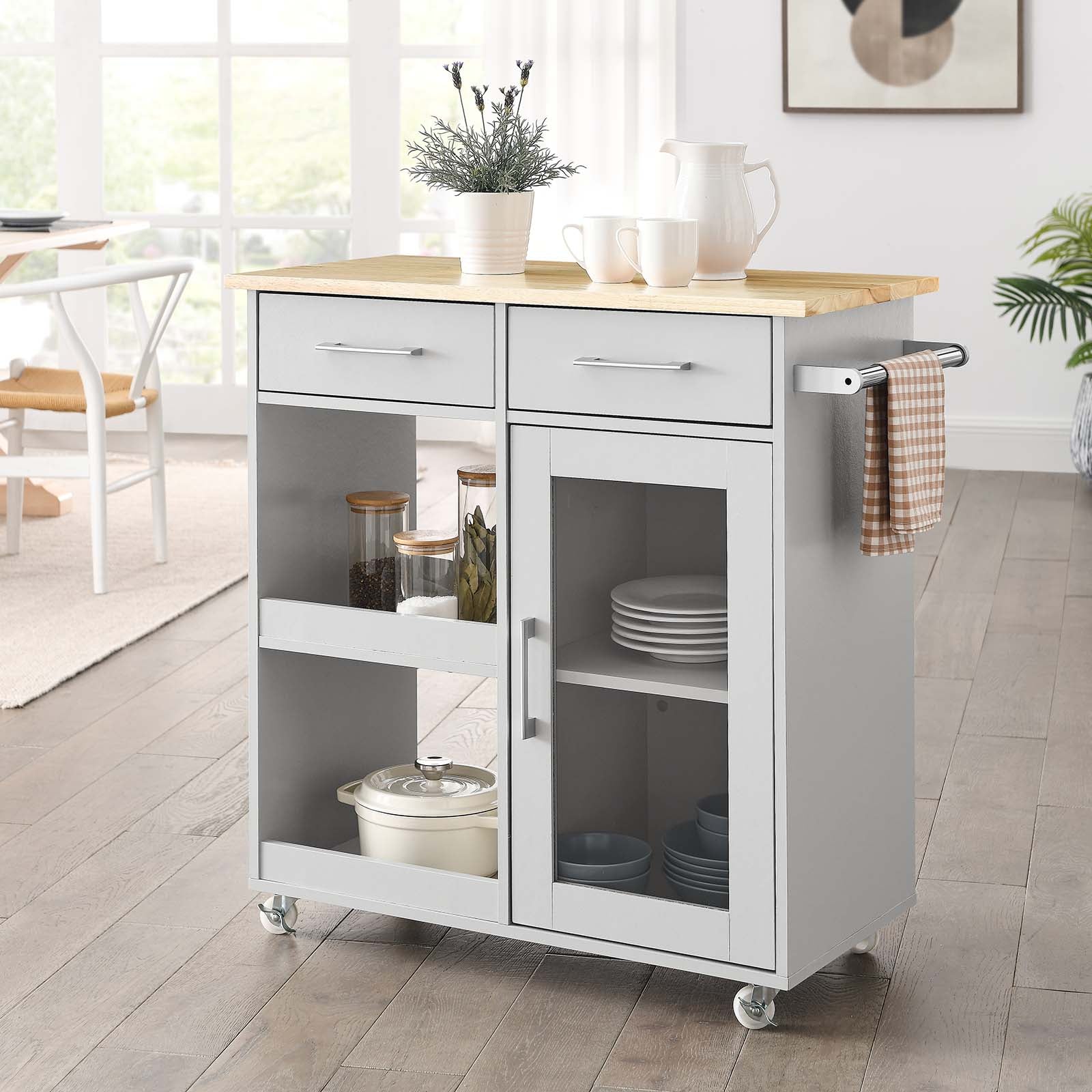Culinary Kitchen Cart With Towel Bar By Modway - EEI-6275 - Image 12