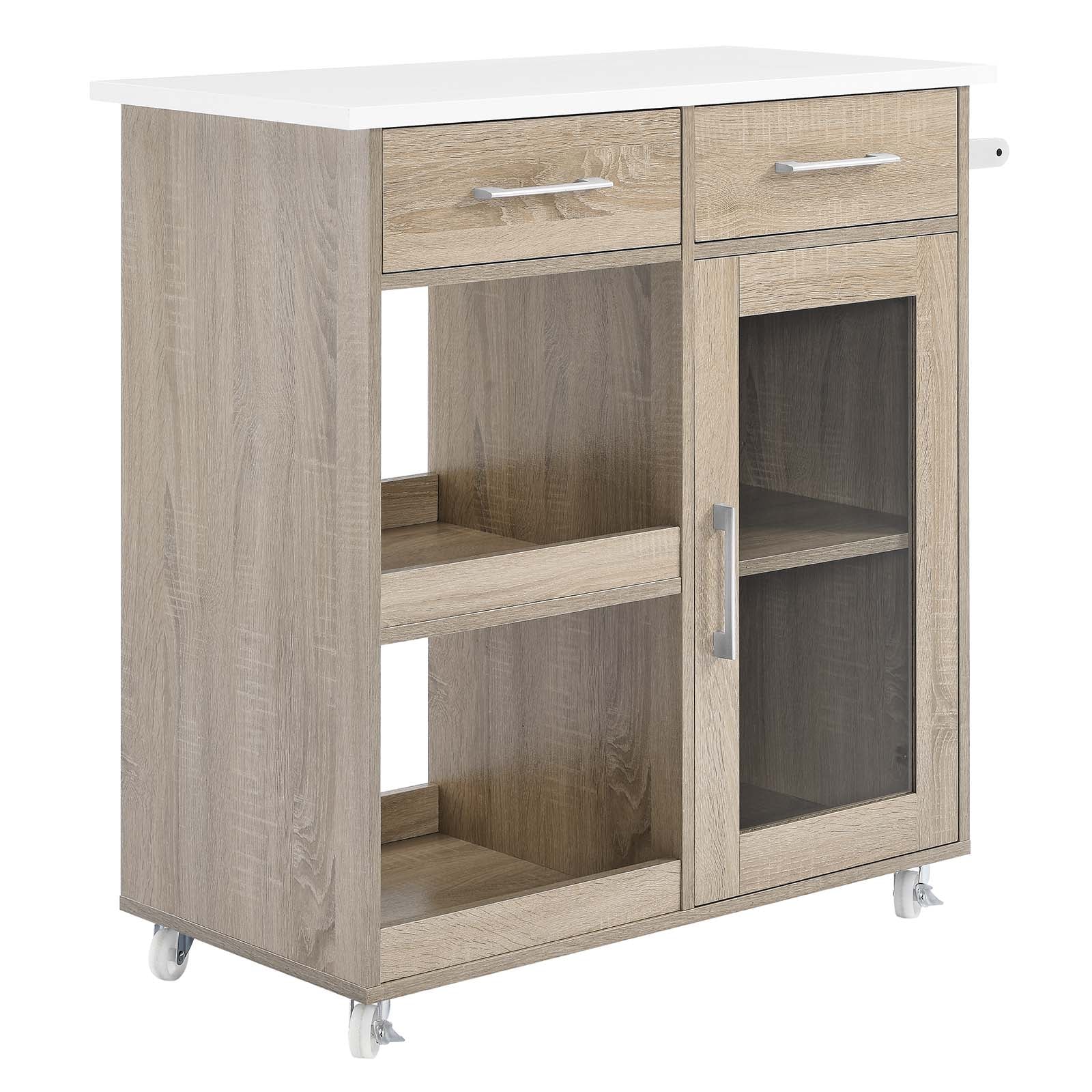 Culinary Kitchen Cart With Towel Bar By Modway - EEI-6275 - Image 24