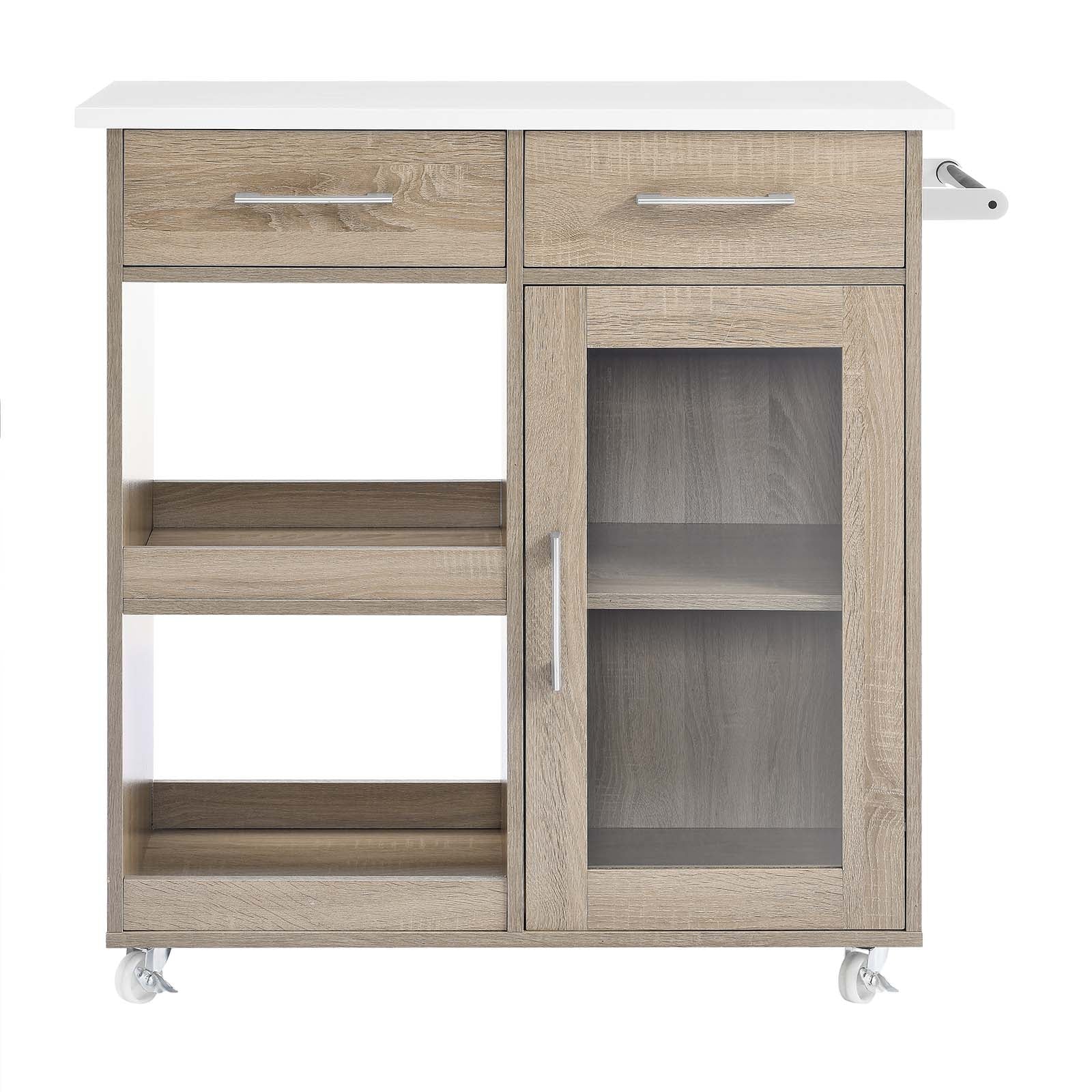 Culinary Kitchen Cart With Towel Bar By Modway - EEI-6275 - Image 27