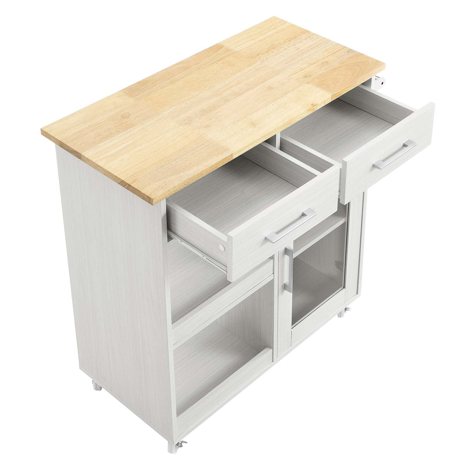 Culinary Kitchen Cart With Towel Bar By Modway - EEI-6275 - Image 40