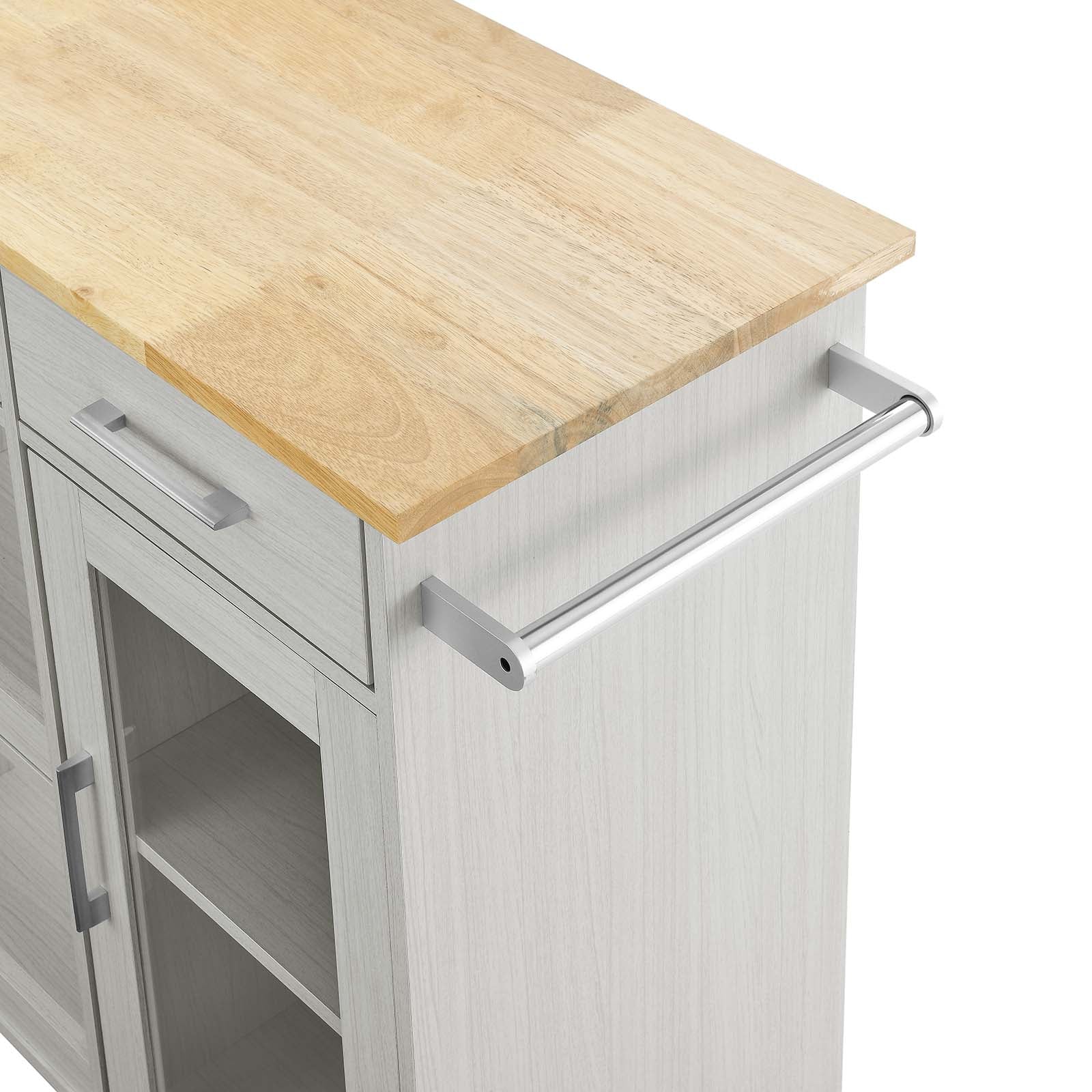 Culinary Kitchen Cart With Towel Bar By Modway - EEI-6275 - Image 41