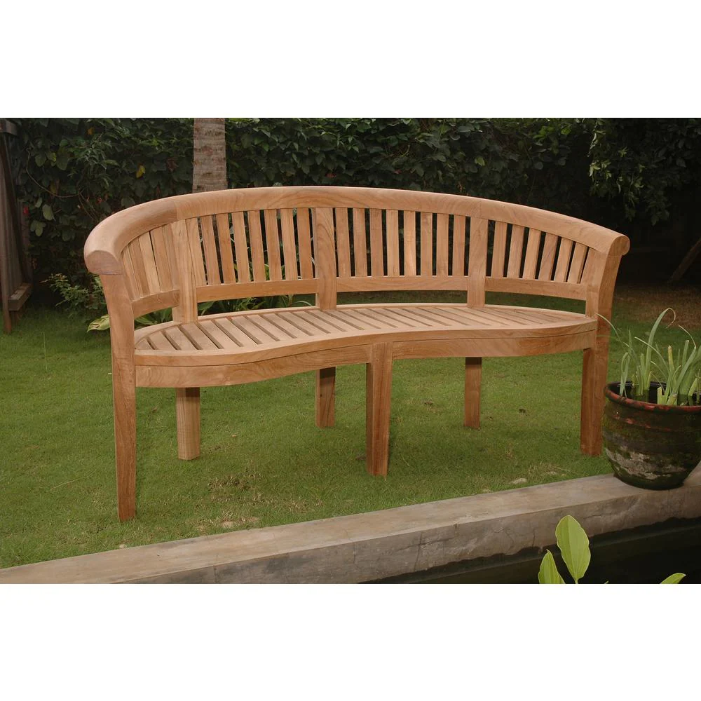 Curve 3 Seater Bench Extra Thick Wood By Anderson Teak - Image 2