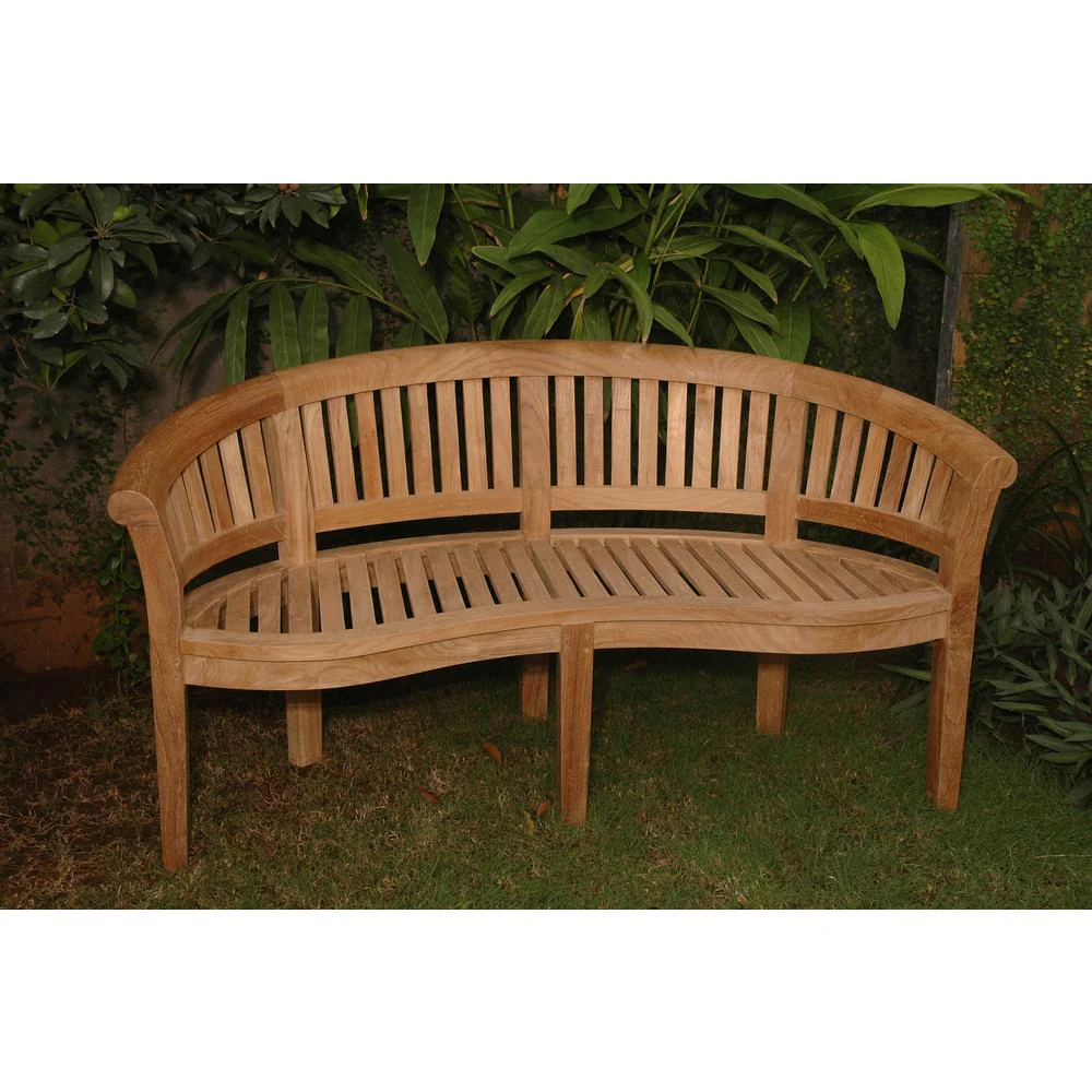 Curve 3 Seater Bench Extra Thick Wood By Anderson Teak - Image 3