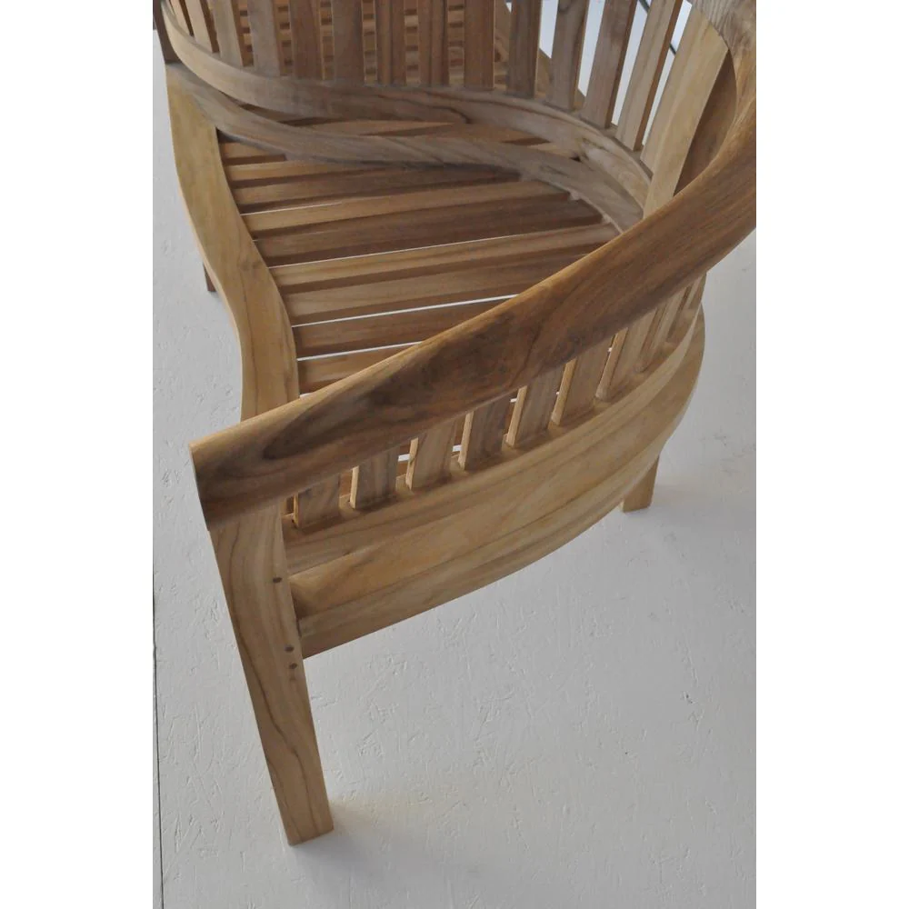 Curve Love Seat 59"W 28"D 32"H By Anderson Teak - Image 4