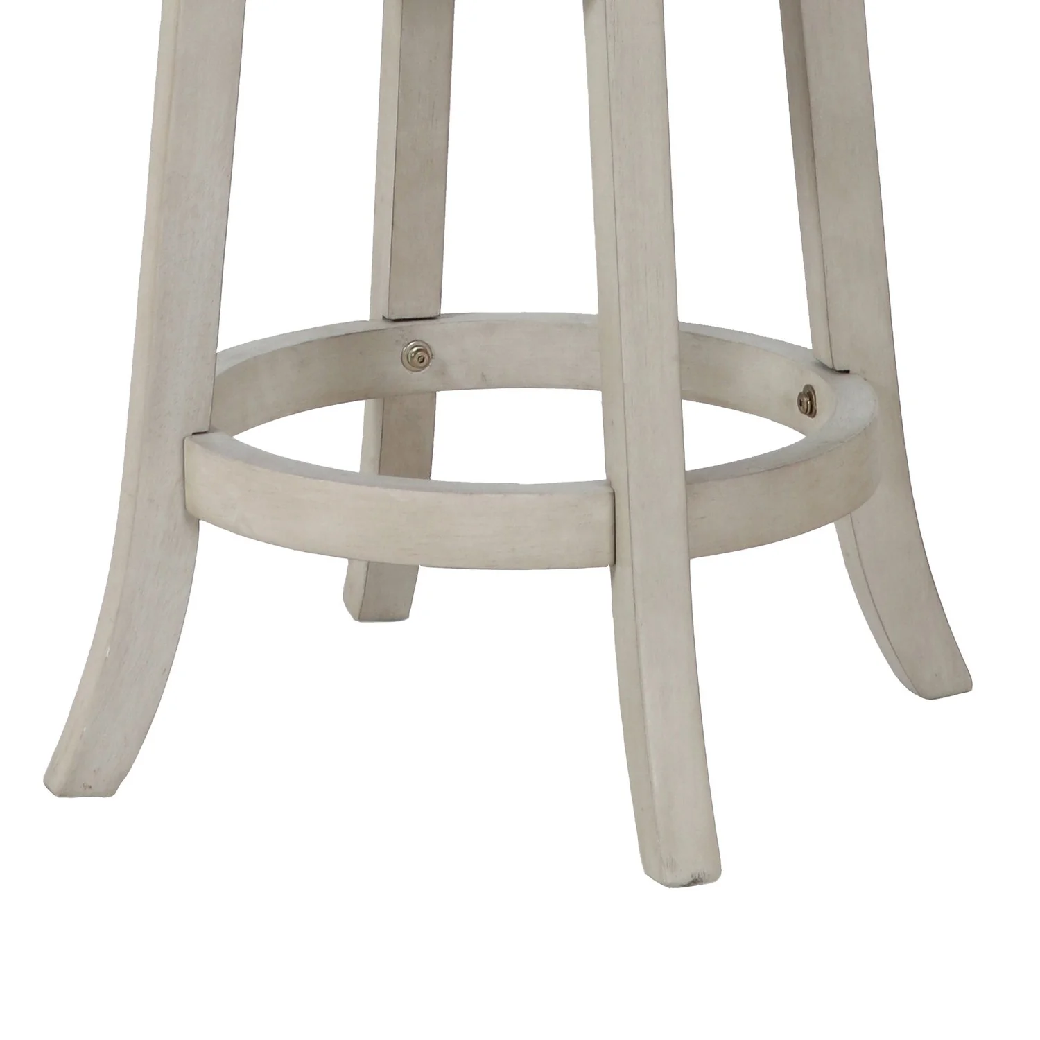 Curved X Shaped Back Swivel Counter Stool With Fabric Padded Seating, White By Benzara - Image 4