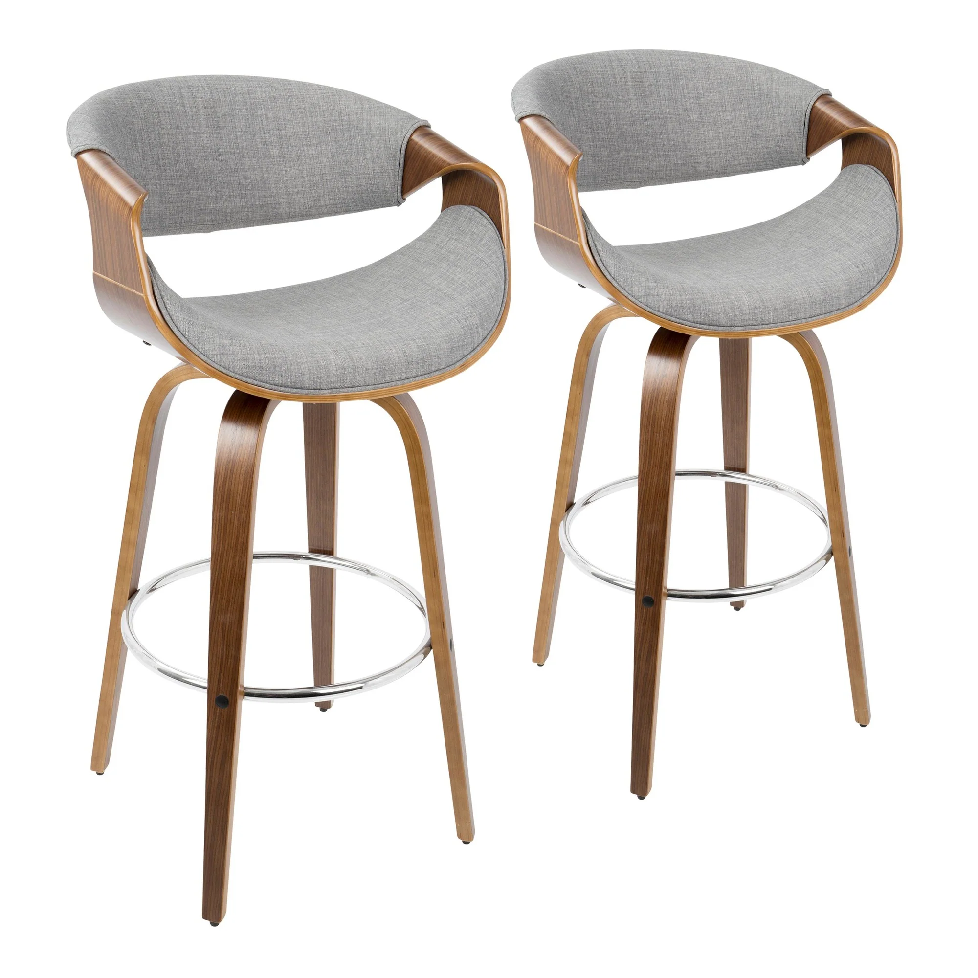 Curvini 30'' Barstool - Set of 2 Blue By LumiSource - Image 22