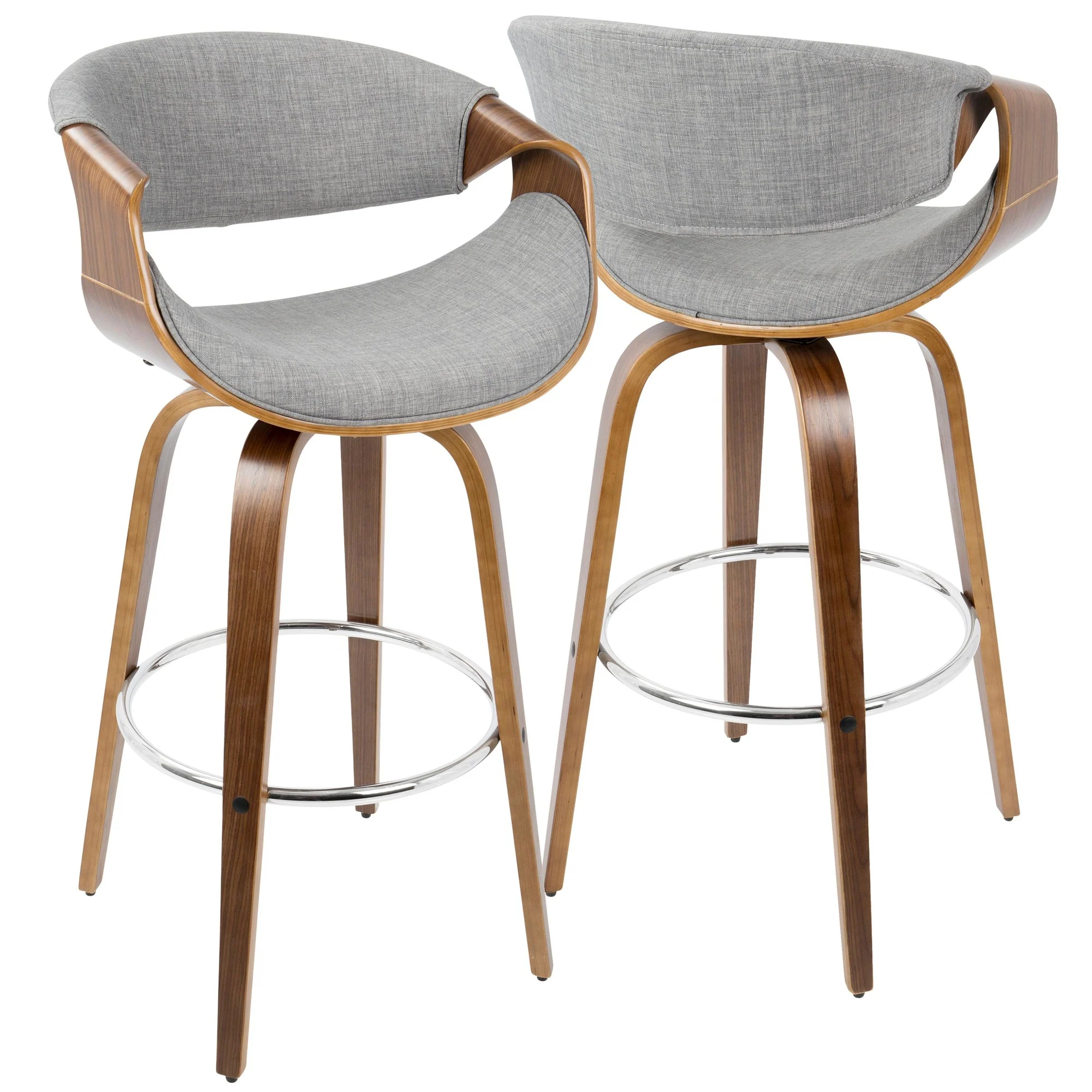 Curvini 30'' Barstool - Set of 2 Blue By LumiSource - Image 29