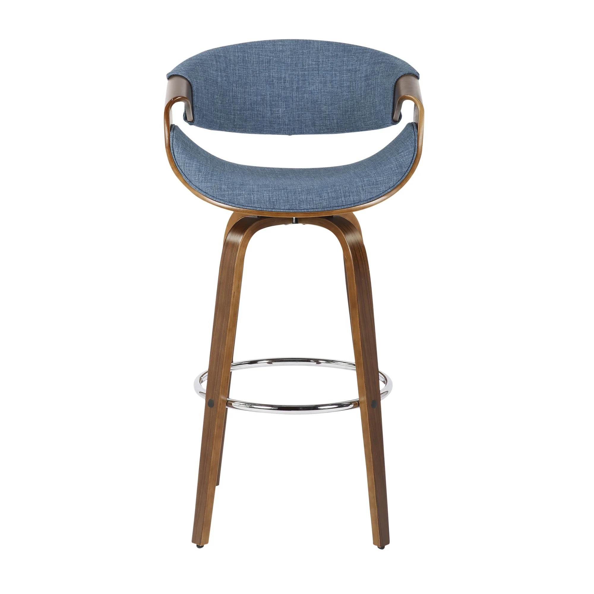 Curvini 30'' Barstool - Set of 2 Blue By LumiSource - Image 3