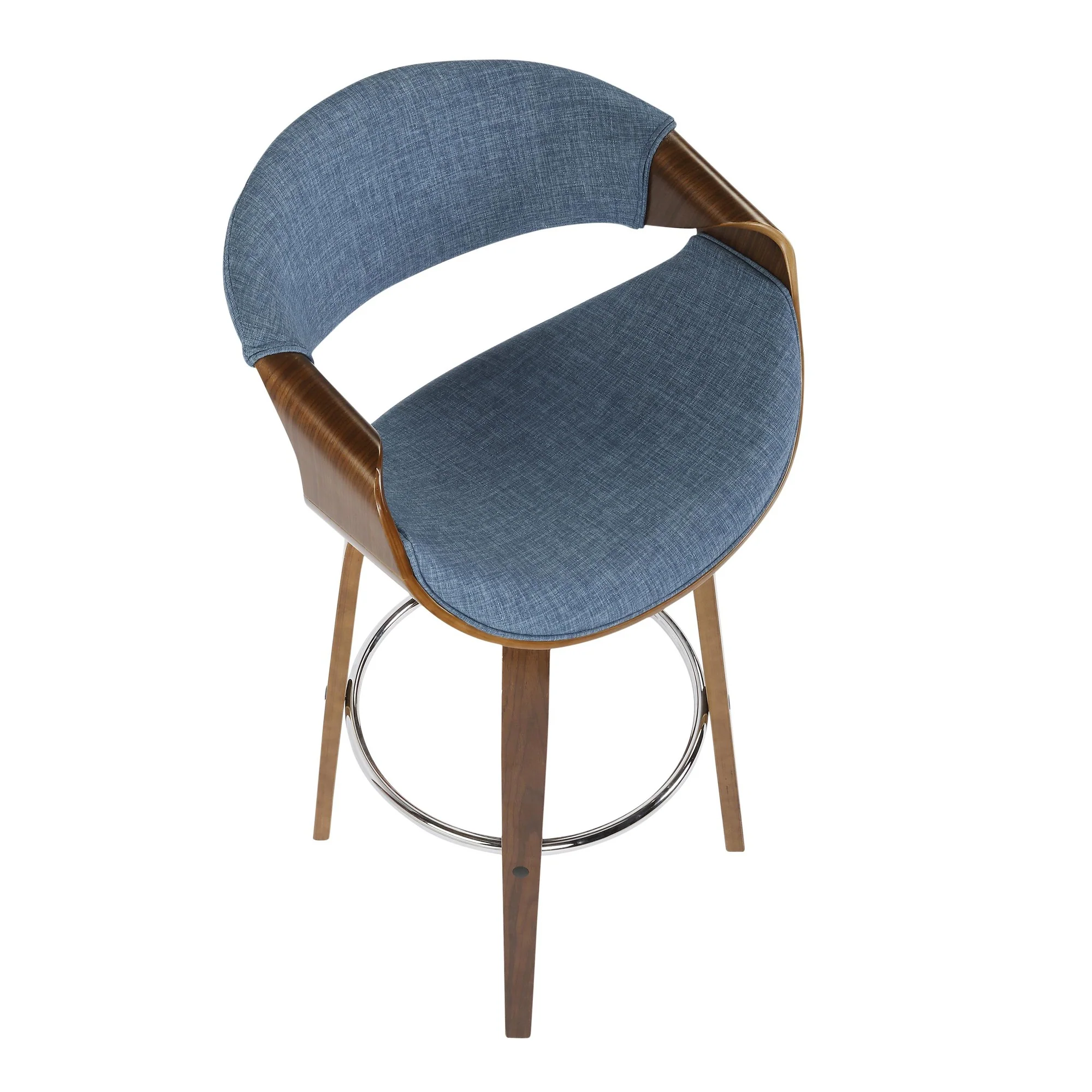 Curvini 30'' Barstool - Set of 2 Blue By LumiSource - Image 4